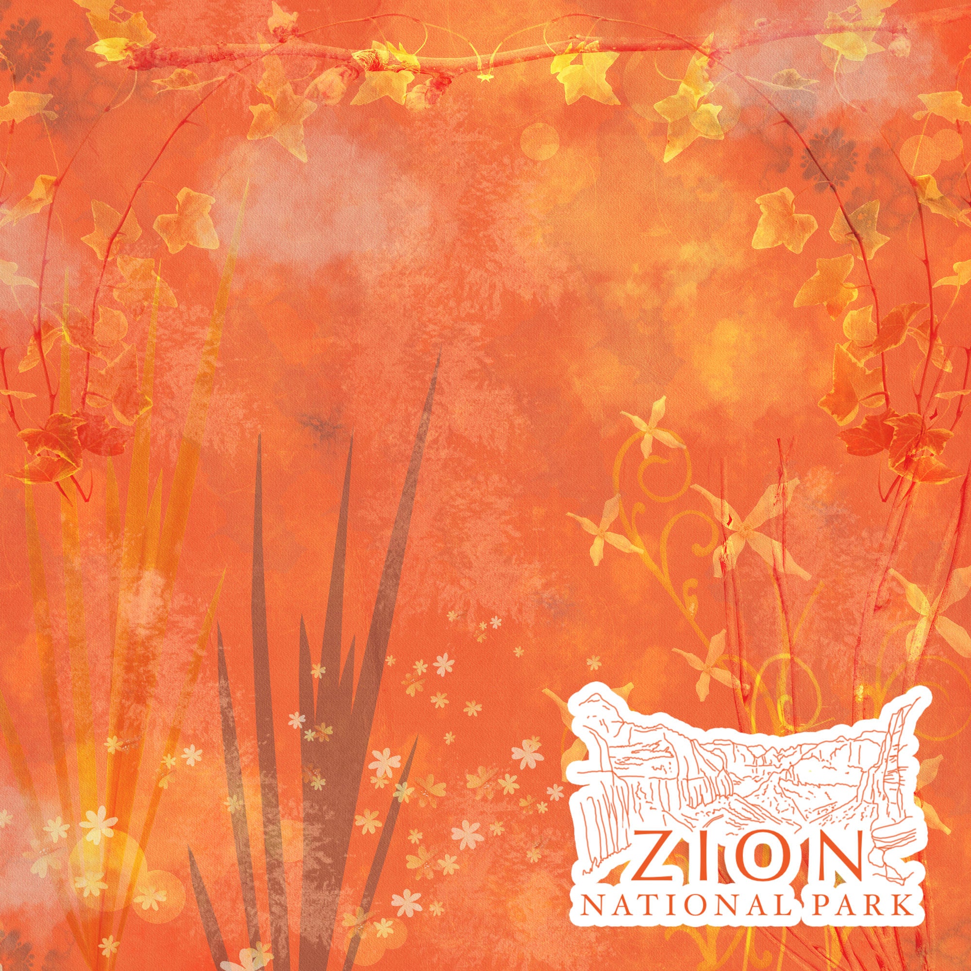 National Parks Collection Zion National Park 12 x 12 Double-Sided Scrapbook Paper by SSC Designs
