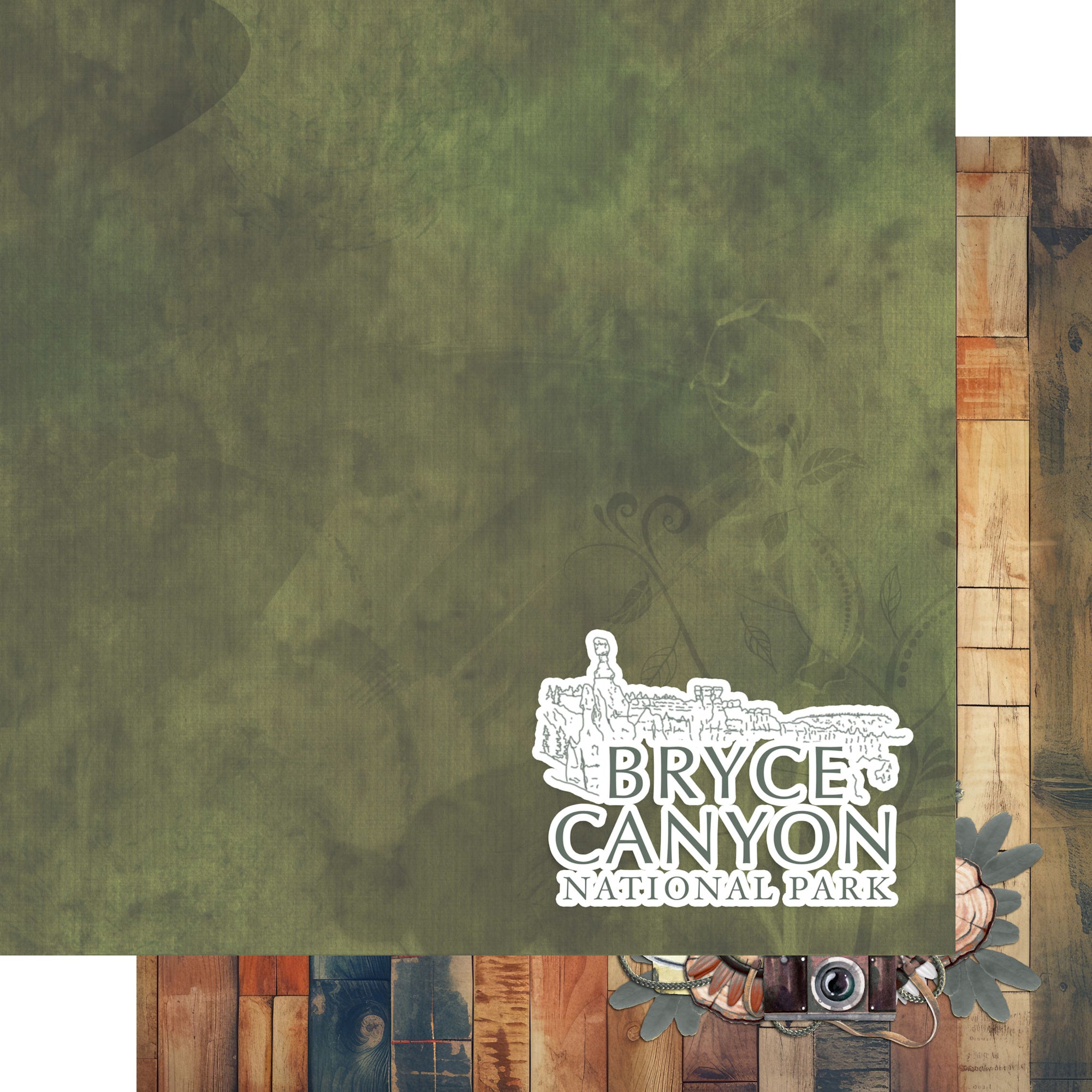 National Parks Collection Bryce Canyon National Park 12 x 12 Double-Sided Scrapbook Paper by SSC Designs