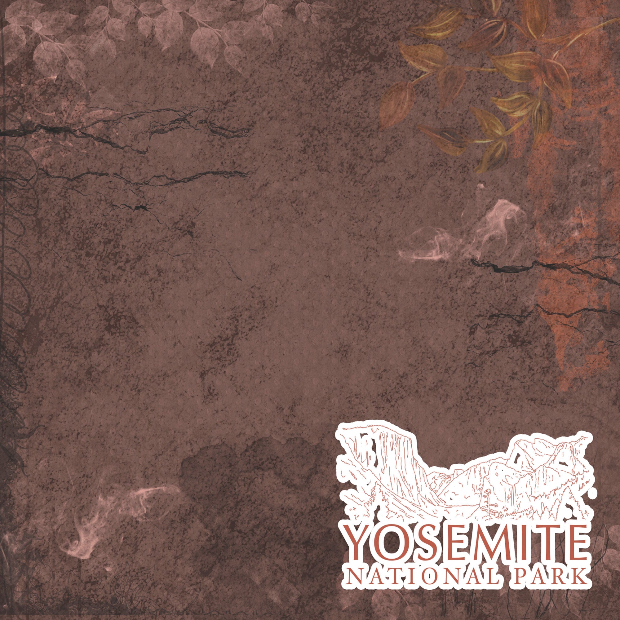 National Parks Collection Yosemite National Park 12 x 12 Double-Sided Scrapbook Paper by SSC Designs