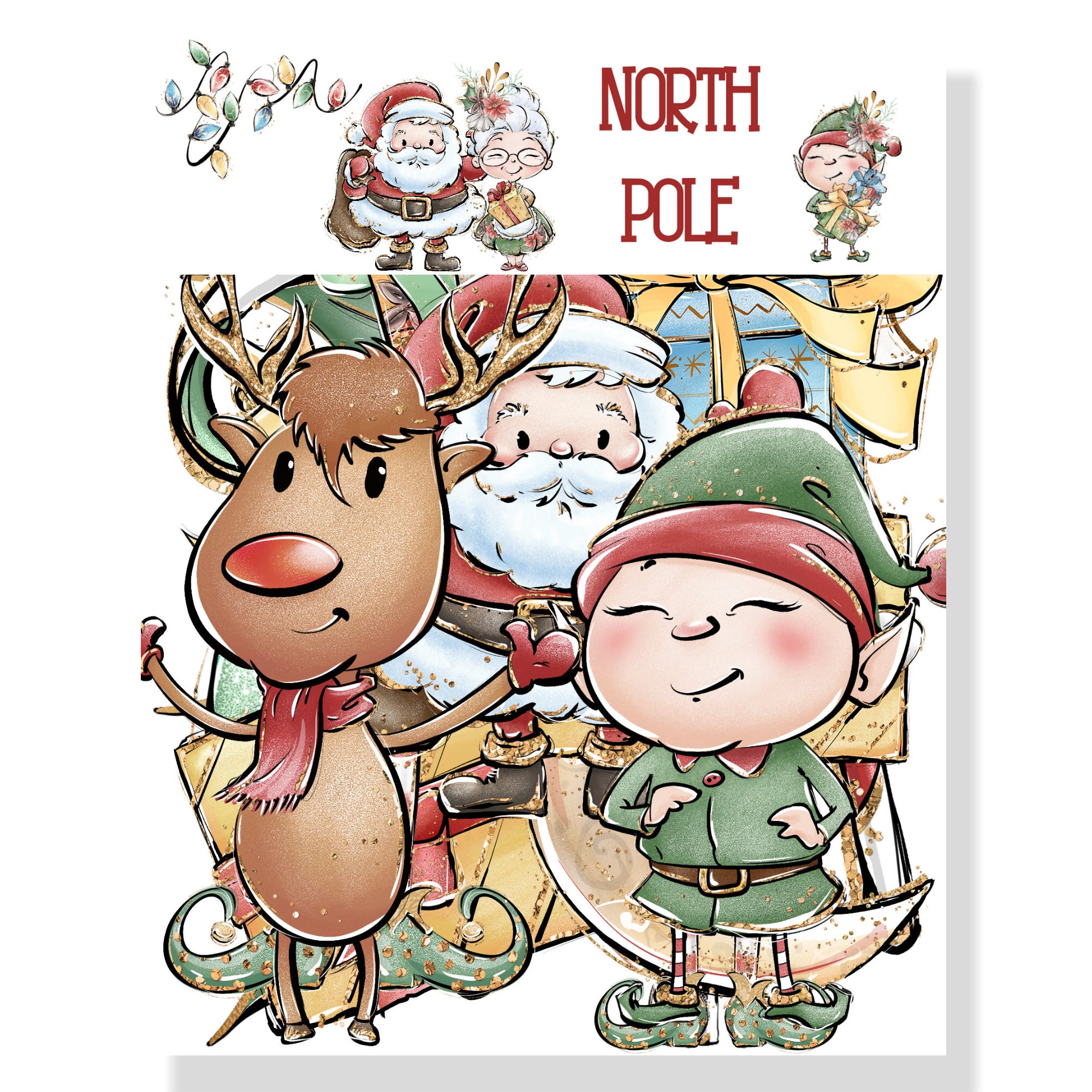 North Pole Collection Laser Cut Scrapbook Ephemera Embellishments by SSC Designs