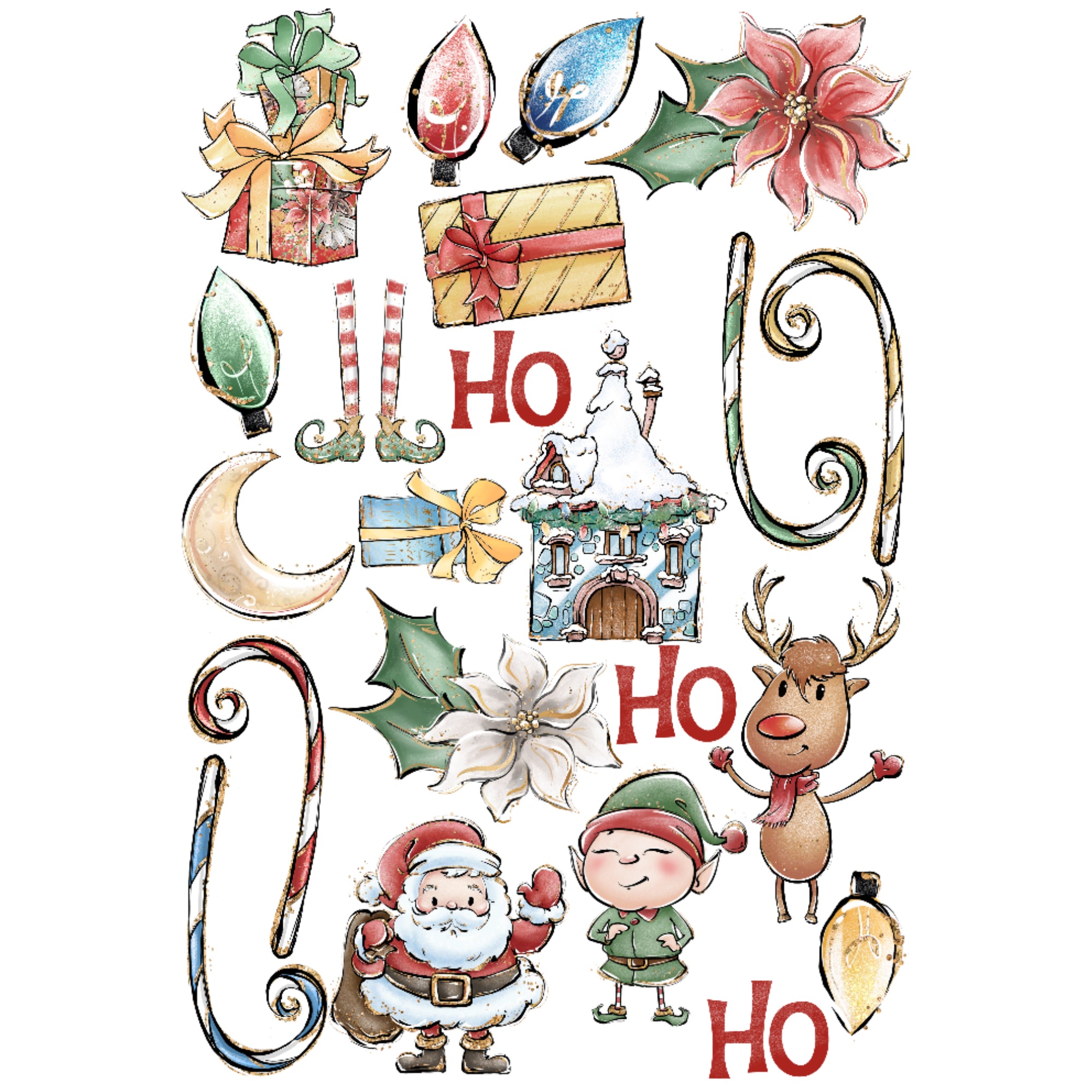 North Pole Collection Laser Cut Scrapbook Ephemera Embellishments by SSC Designs