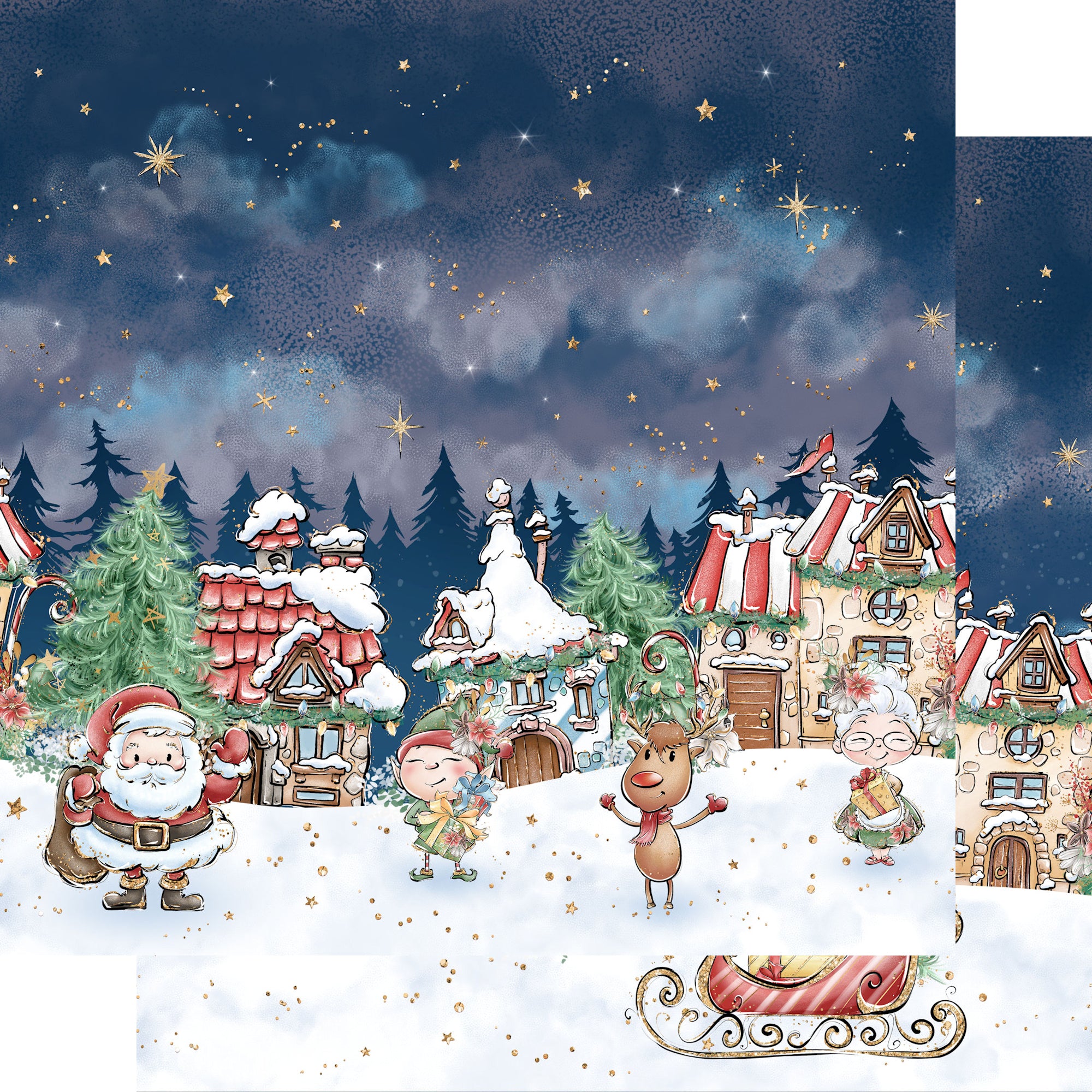 North Pole 12 x 12 Scrapbook Paper & Embellishment Kit by SSC Designs