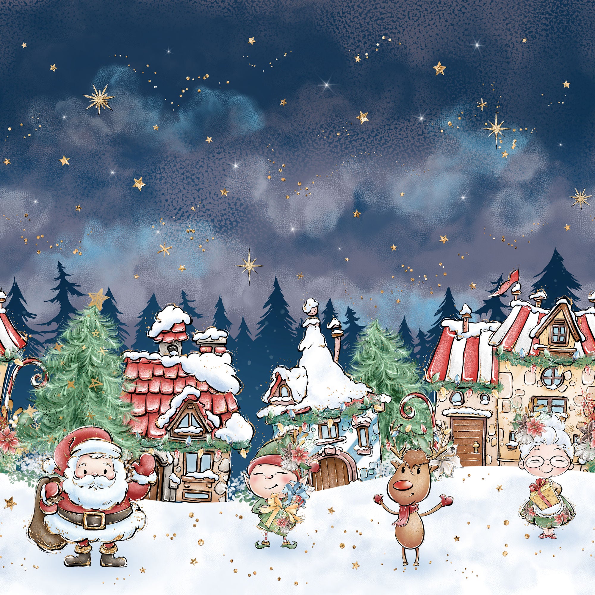 North Pole Collection Ready For Christmas 12 x 12 Double-Sided Scrapbook Paper by SSC Designs