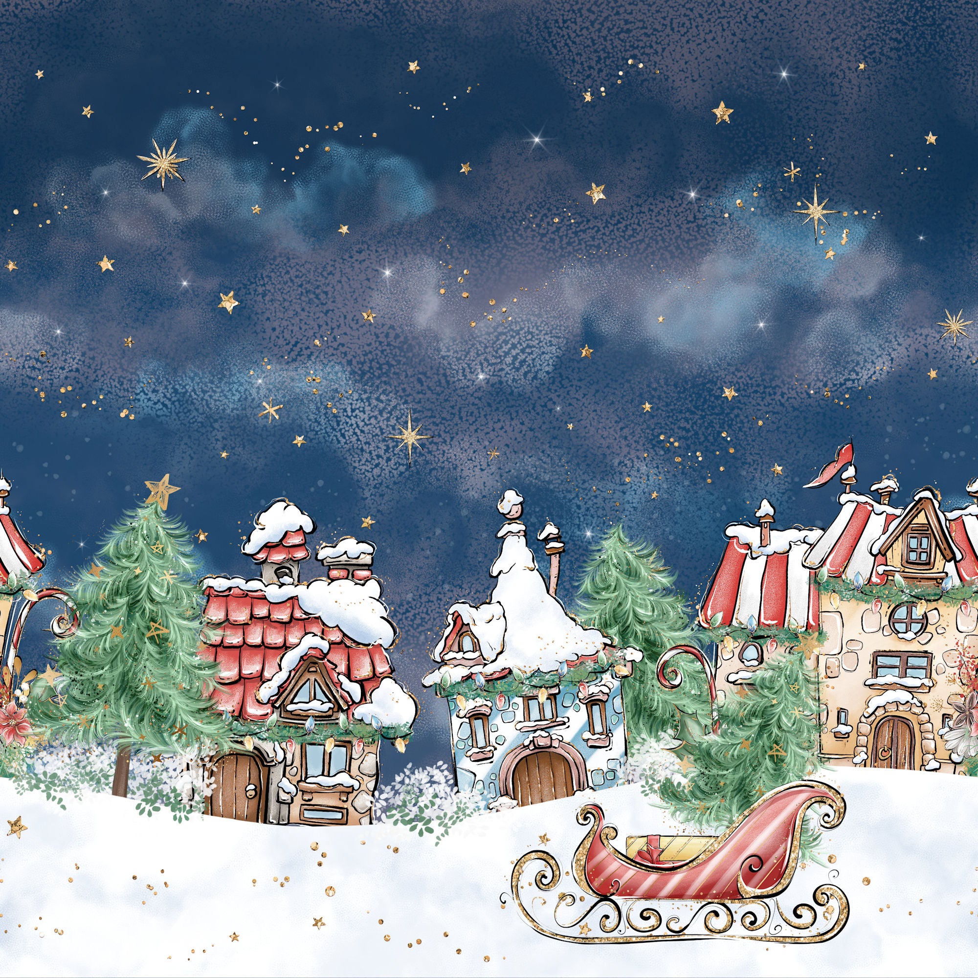 North Pole Collection Ready For Christmas 12 x 12 Double-Sided Scrapbook Paper by SSC Designs