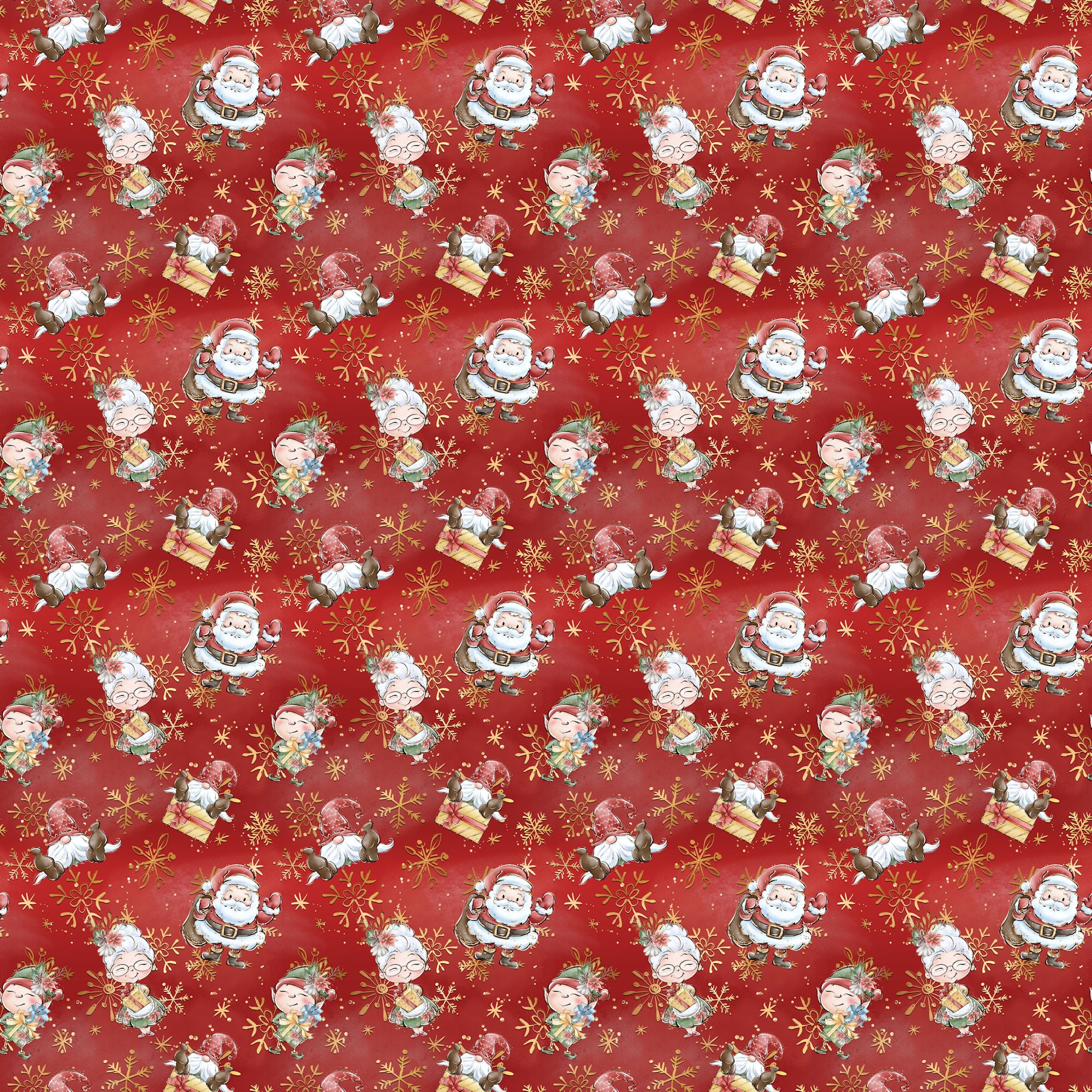 North Pole Collection Sweet Mrs. Claus 12 x 12 Double-Sided Scrapbook Paper by SSC Designs