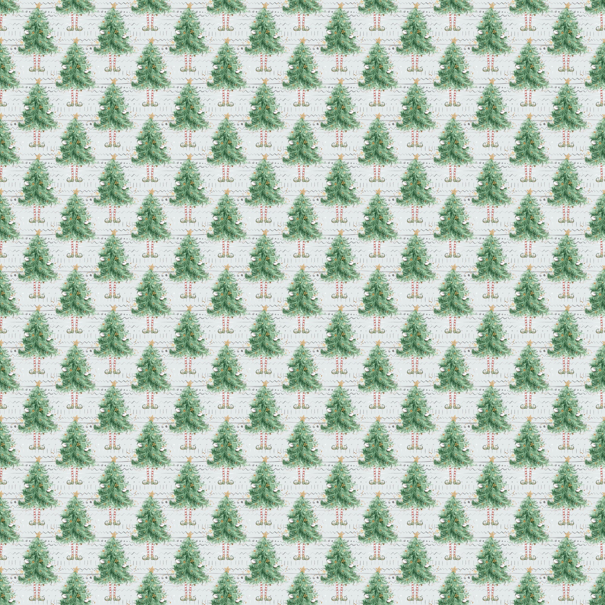 North Pole Collection Silly Christmas Trees 12 x 12 Double-Sided Scrapbook Paper by SSC Designs