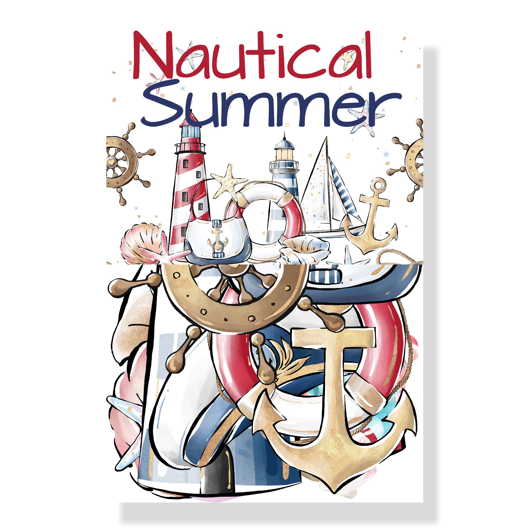 Nautical Summer Collection Laser Cut Scrapbook Ephemera Embellishments by SSC Designs