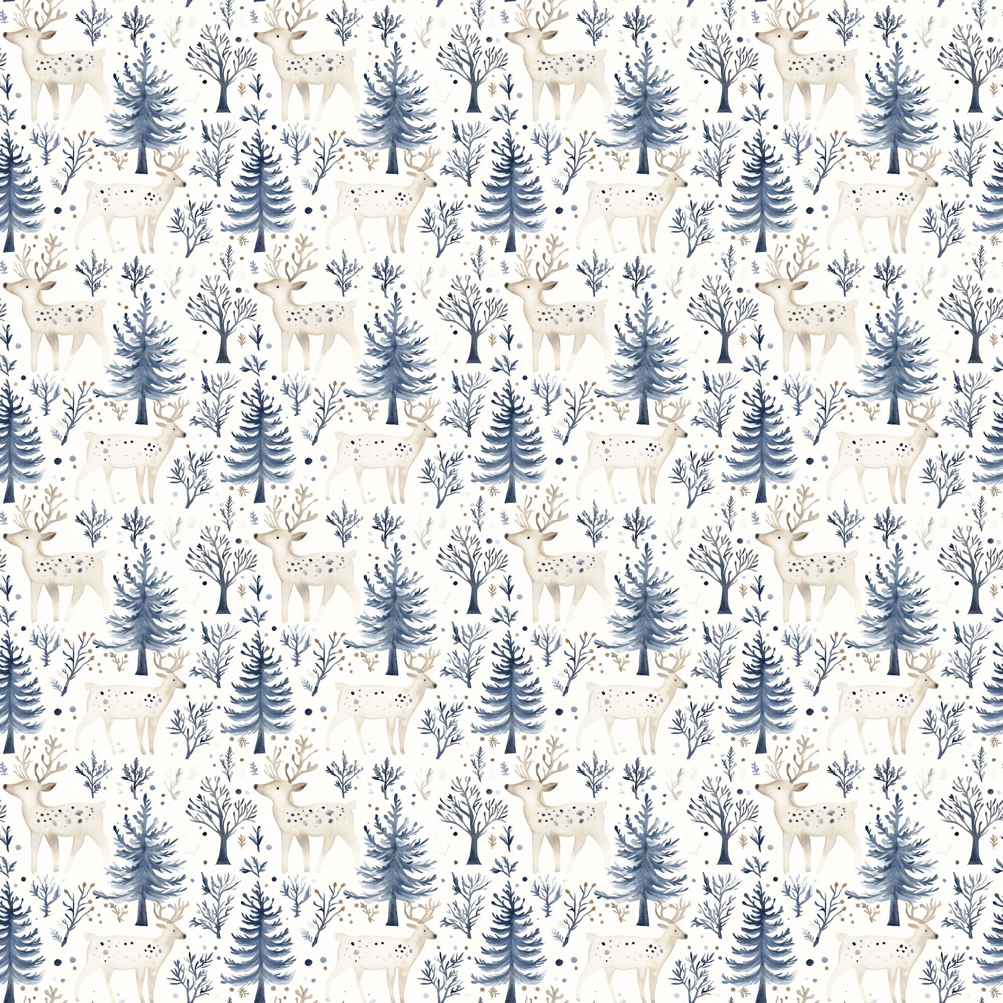 Nordic Winter Collection Frosted Pines 12 x 12 Double-Sided Scrapbook Paper by SSC Designs