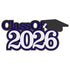 Class of 2026 Custom Color 6 x 5 Graduation Scrapbook Laser Cut by SSC Designs