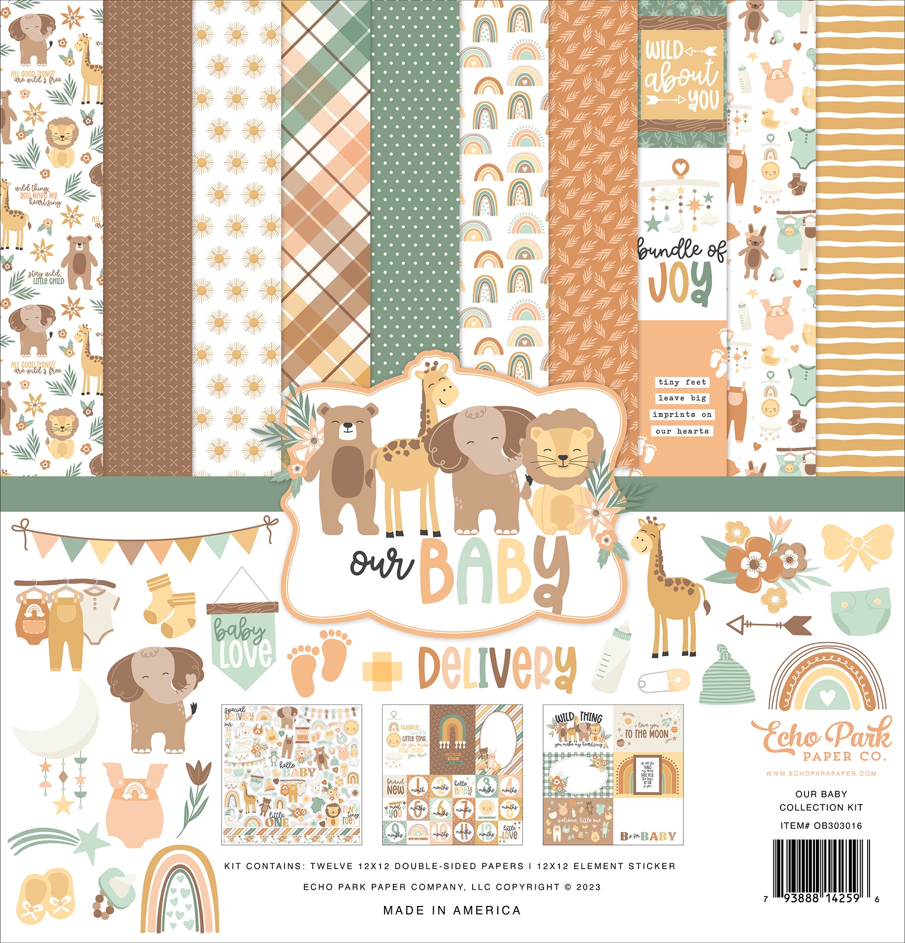 Our Baby Delivery Collection 12 x 12 Scrapbook Collection Kit by Echo Park Paper