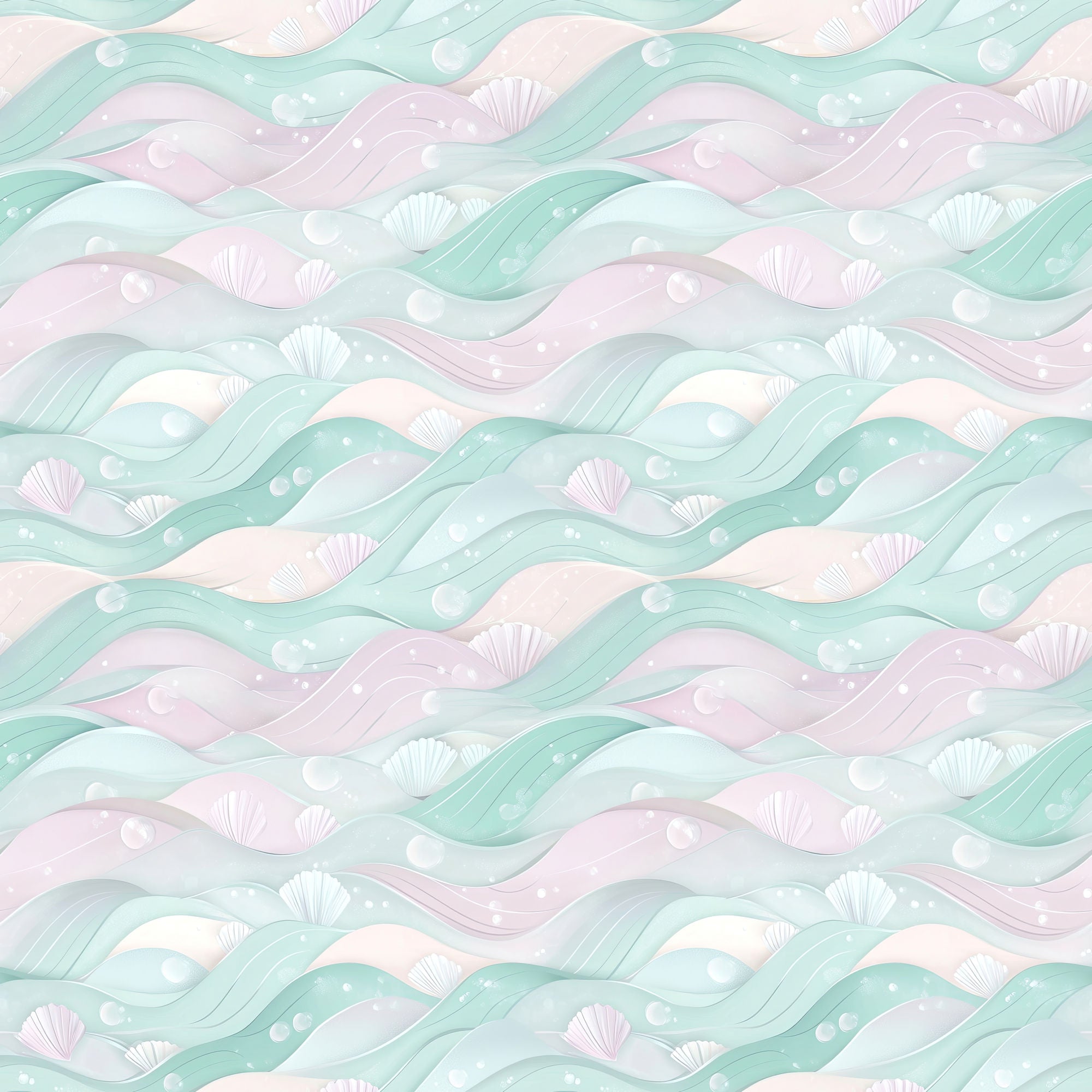 Ocean Serenity Collection Seashells 12 x 12 Double-Sided Scrapbook Paper by SSC Designs