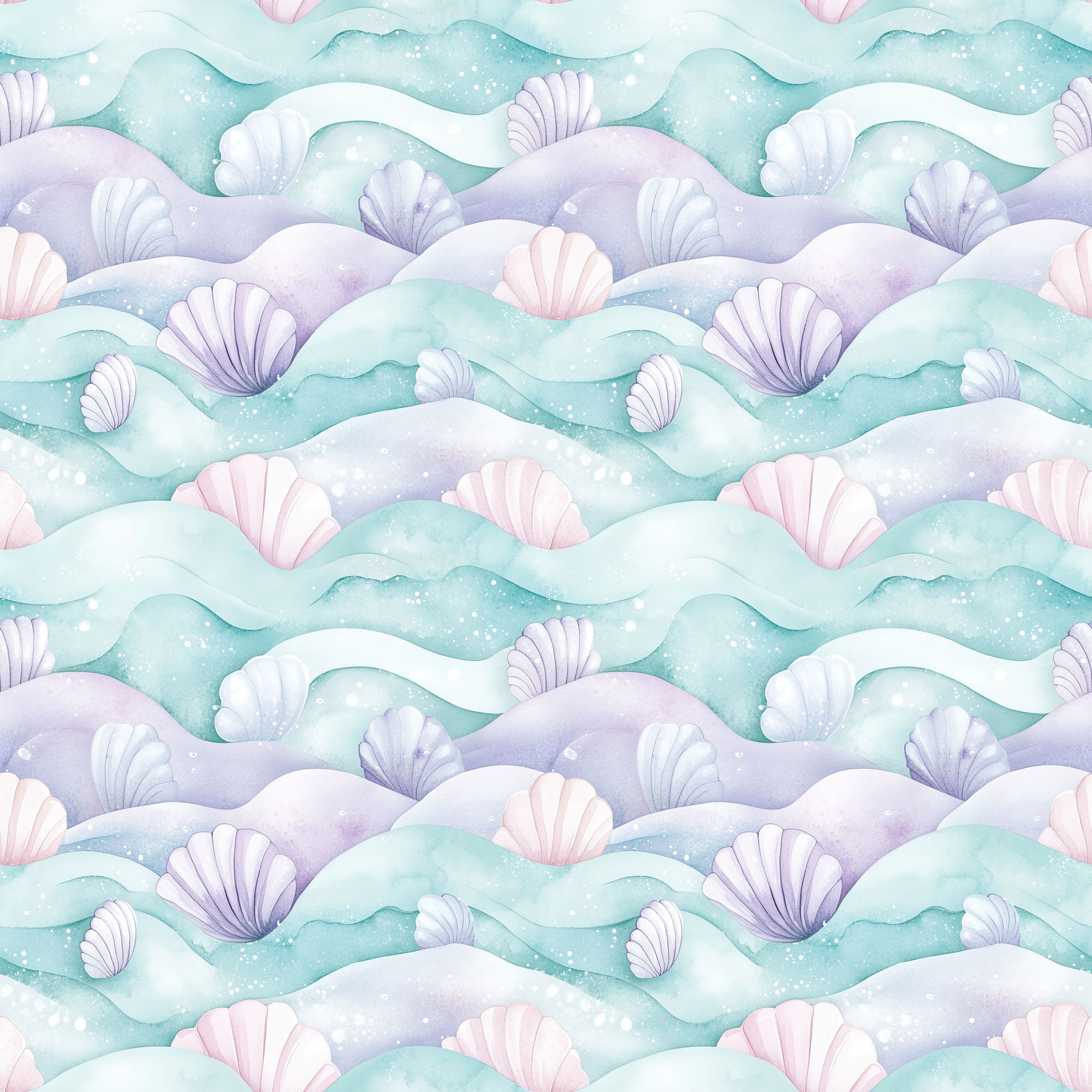 Ocean Serenity Collection Waves 12 x 12 Double-Sided Scrapbook Paper by SSC Designs