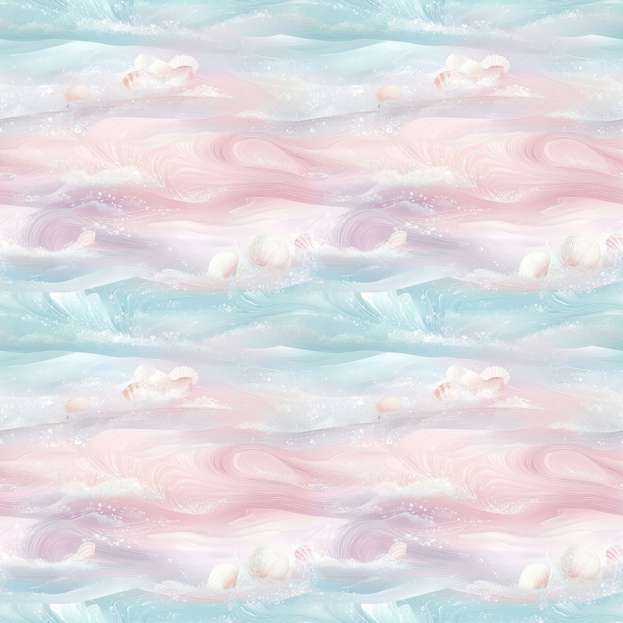 Ocean Serenity Collection Waves 12 x 12 Double-Sided Scrapbook Paper by SSC Designs