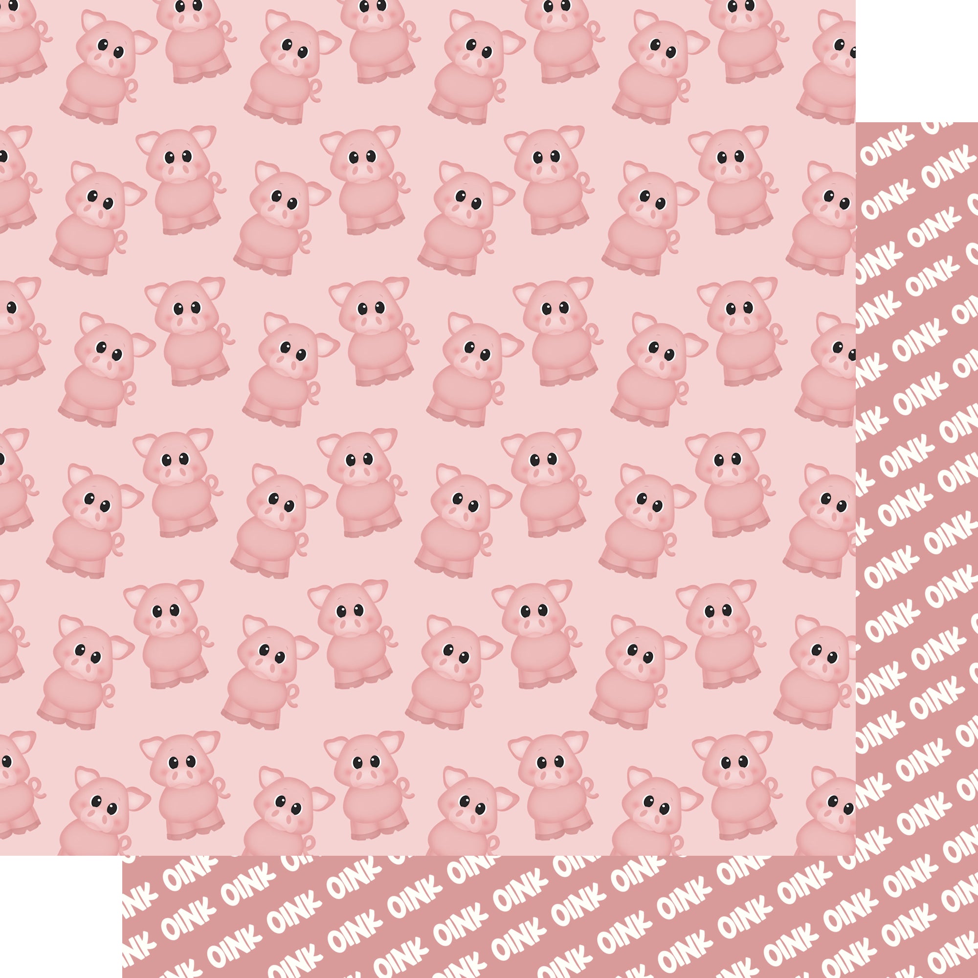 On The Farm Collection Little Piggies 12 x 12 Double-Sided Scrapbook Paper by SSC Designs