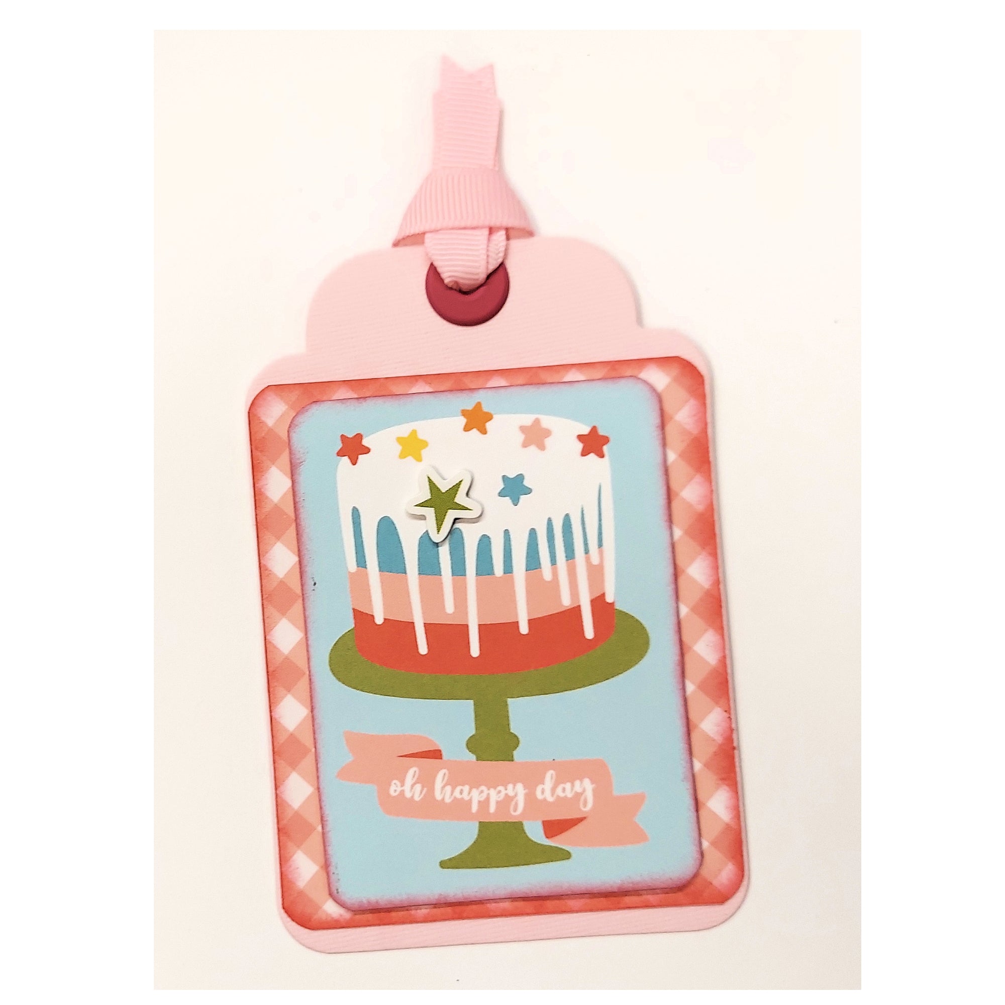 Oh Happy Day Tag 3 x 5 Coordinating Scrapbook Tag Embellishment by SSC Designs