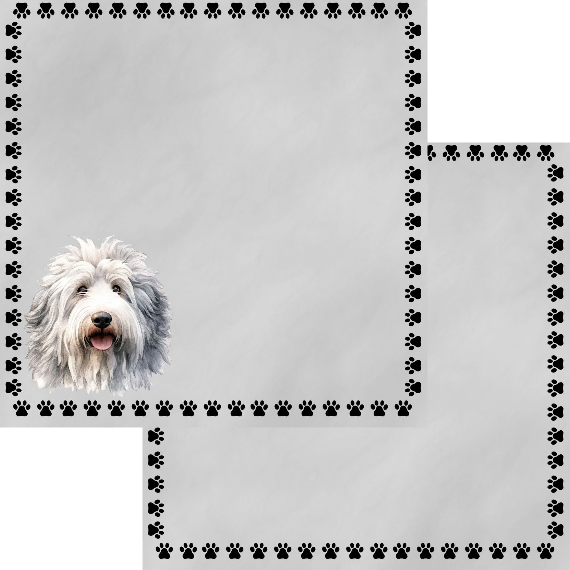 Dog Breeds Collection Old English Sheepdog 12 x 12 Double-Sided Scrapbook Paper by SSC Designs