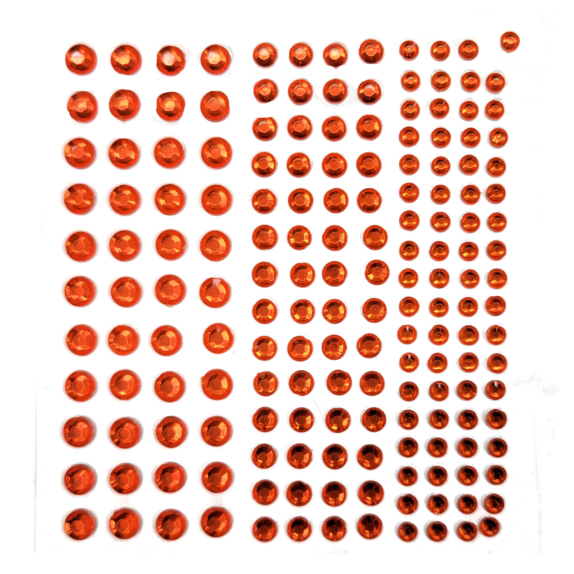 Basically Bling Collection 3, 4 & 5 mm Orange Gem Scrapbook Embellishments by SSC Designs - 172 Pieces