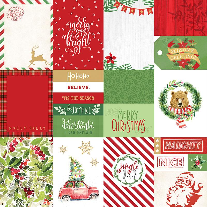 Dear Santa Collection Christmas Tags 12 x 12 Double-Sided Scrapbook Paper by Paper House Productions