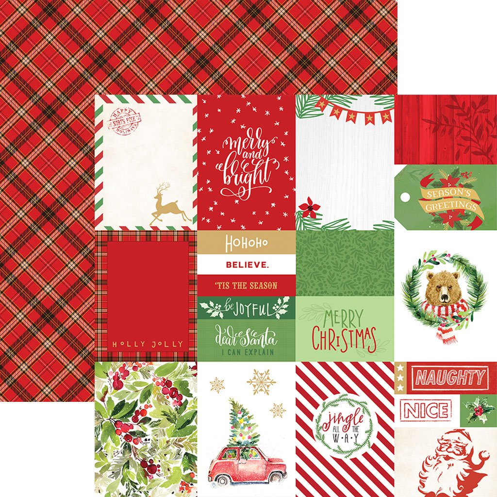 Dear Santa Collection Christmas Tags 12 x 12 Double-Sided Scrapbook Paper by Paper House Productions