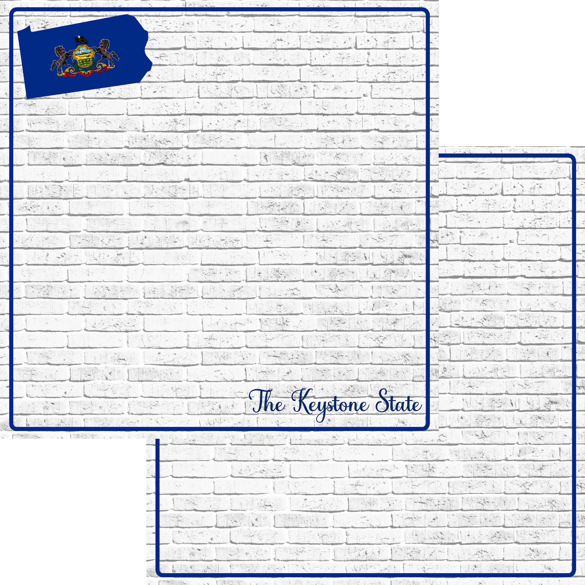 Fifty States Collection Pennsylvania 12 x 12 Double-Sided Scrapbook Paper by SSC Designs