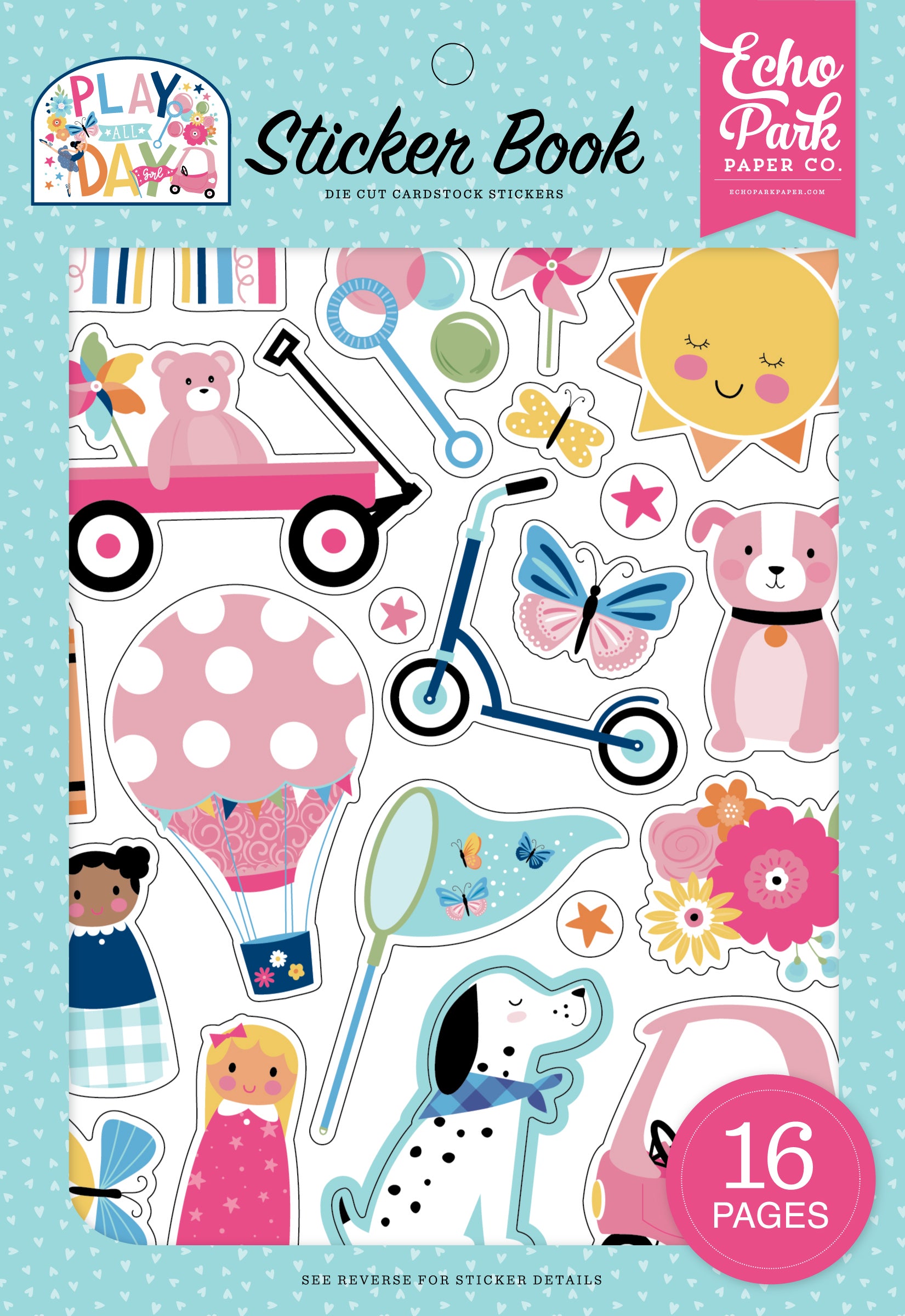 Play All Day Girl Collection Sticker Book by Echo Park Paper-16 pages