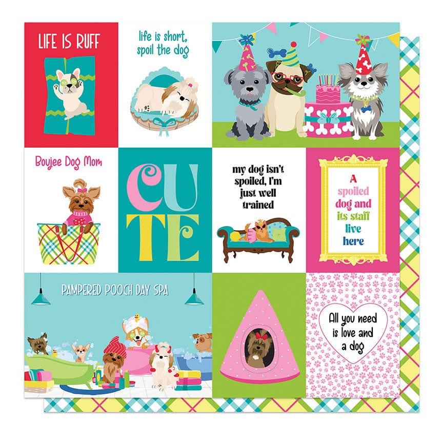 Pampered Pooch Collection So Spoiled 12 x 12 Double-Sided Scrapbook Paper by Photo Play Paper