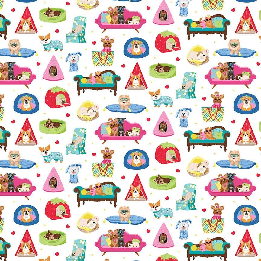 Pampered Pooch Collection Living Large 12 x 12 Double-Sided Scrapbook Paper by Photo Play Paper - Scrapbook Supply Companies