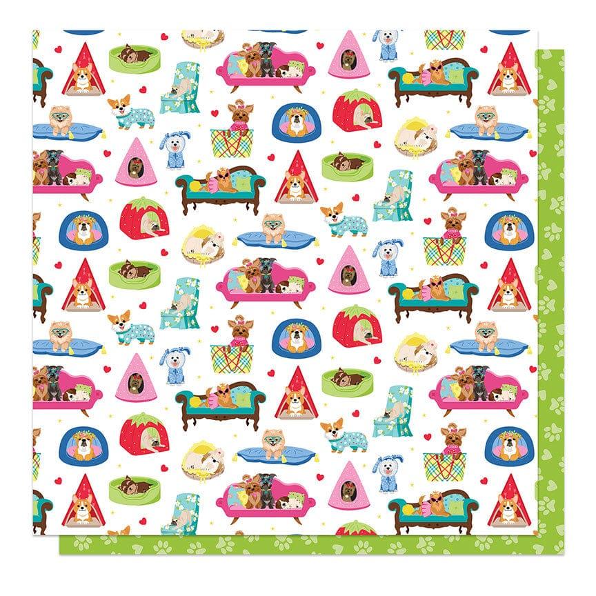 Pampered Pooch Collection Living Large 12 x 12 Double-Sided Scrapbook Paper by Photo Play Paper