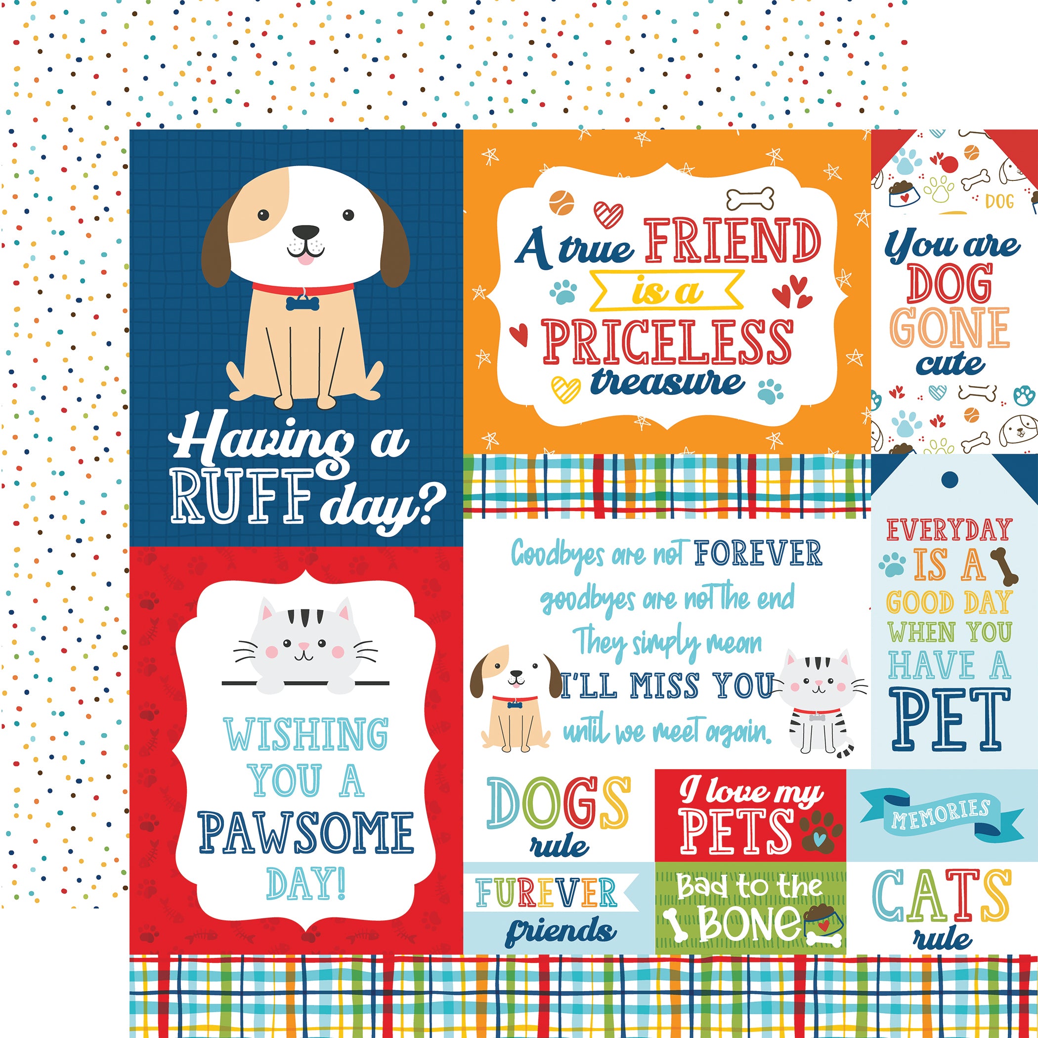 Pets 12 x 12 Scrapbook Collection Kit by Echo Park Paper - 13 Pieces