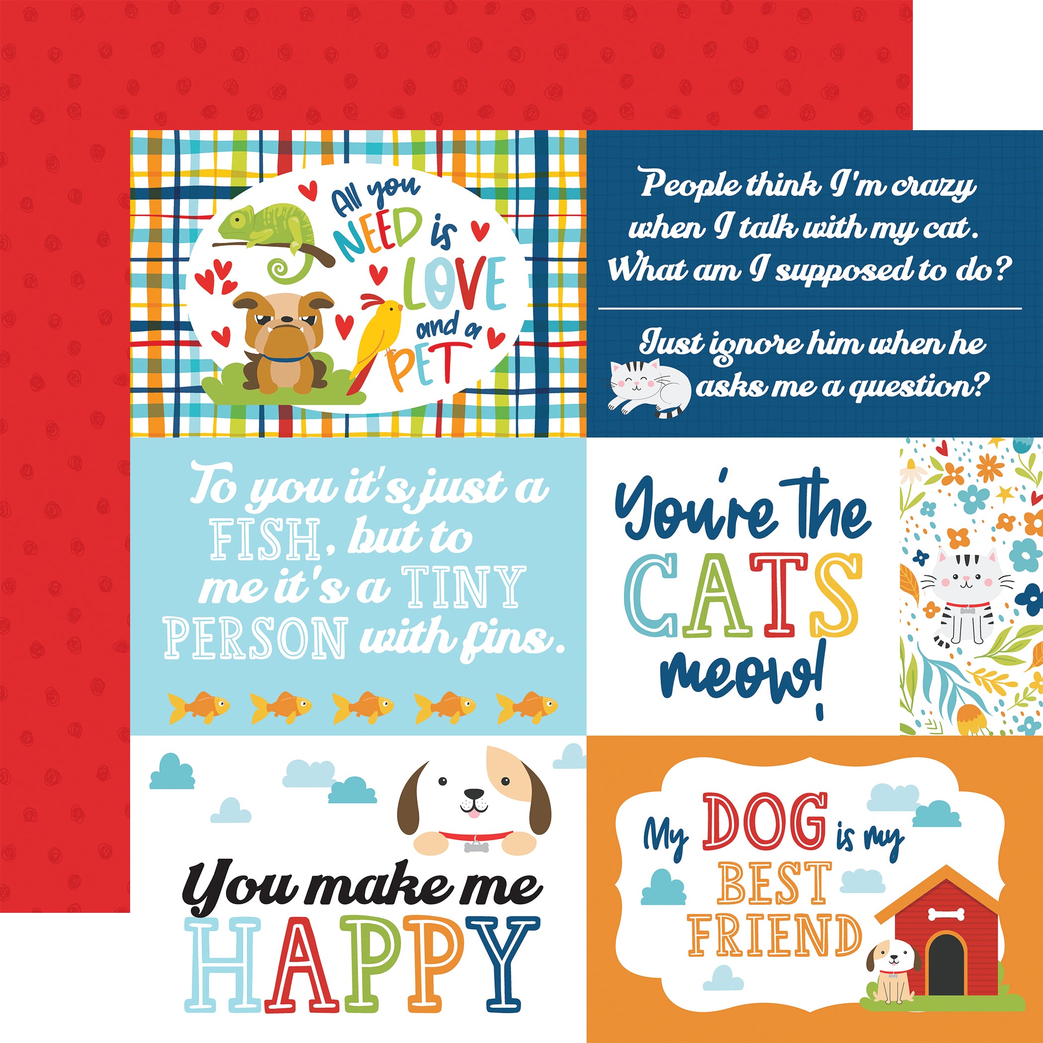 Pets 12 x 12 Scrapbook Collection Kit by Echo Park Paper - 13 Pieces