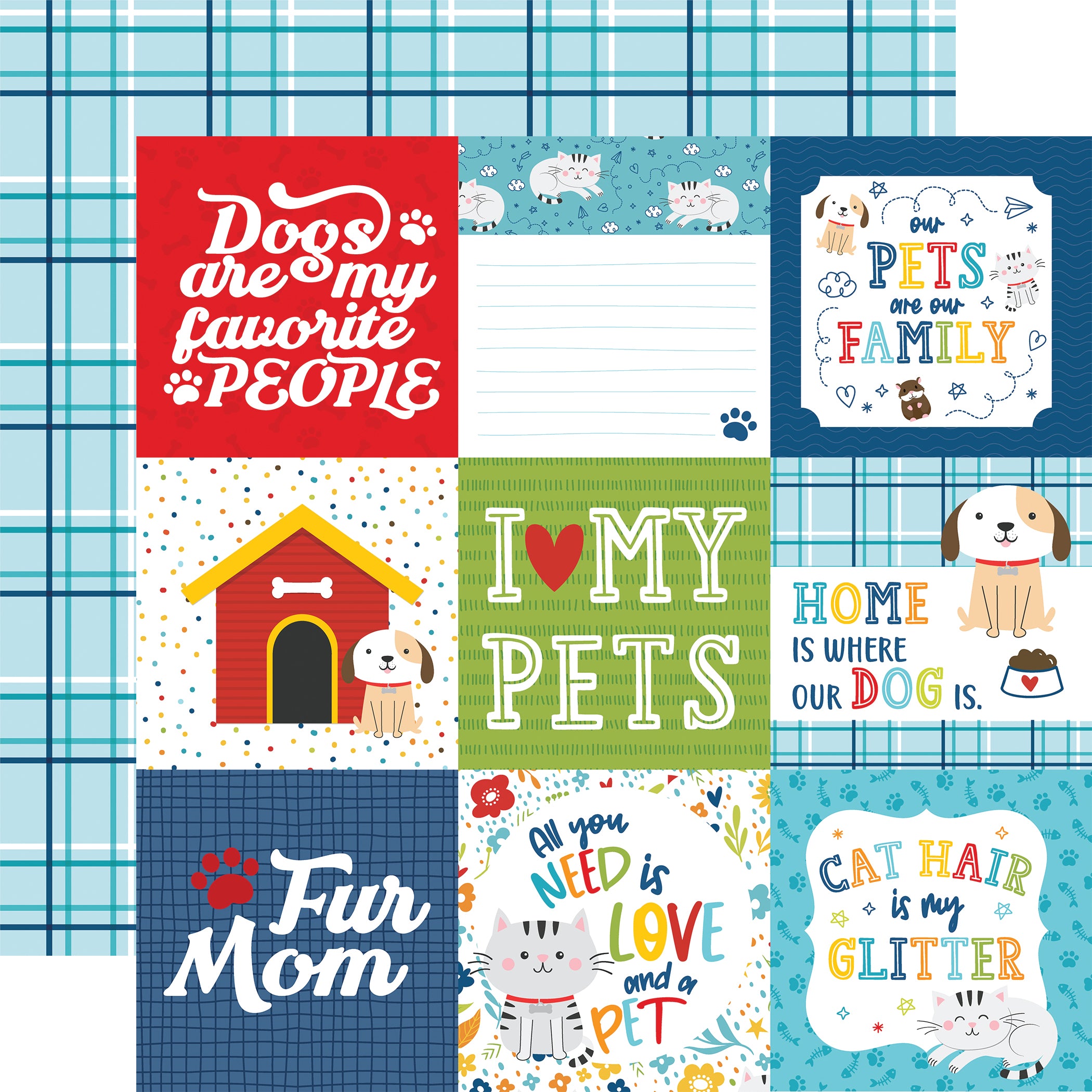 Pets 12 x 12 Scrapbook Collection Kit by Echo Park Paper - 13 Pieces