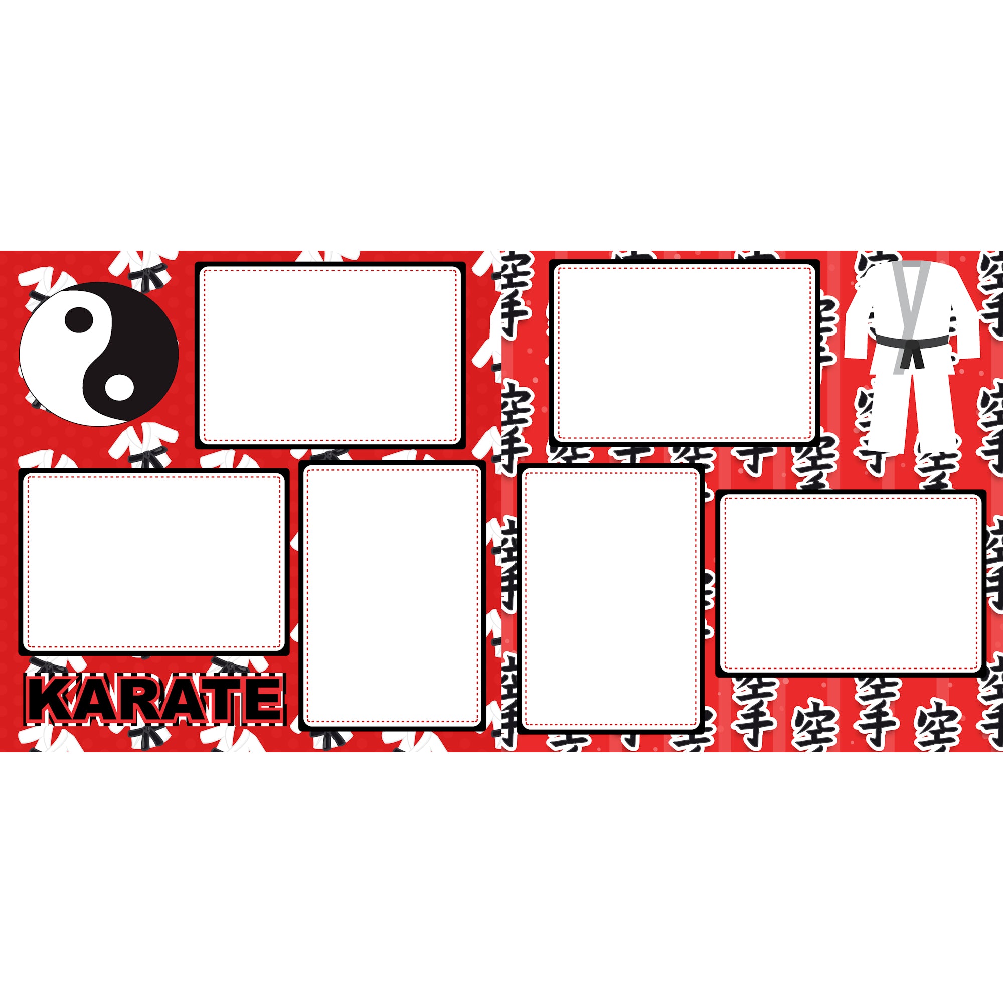 Karate (2) - 12 x 12 Premade, Printed Scrapbook Pages by SSC Designs