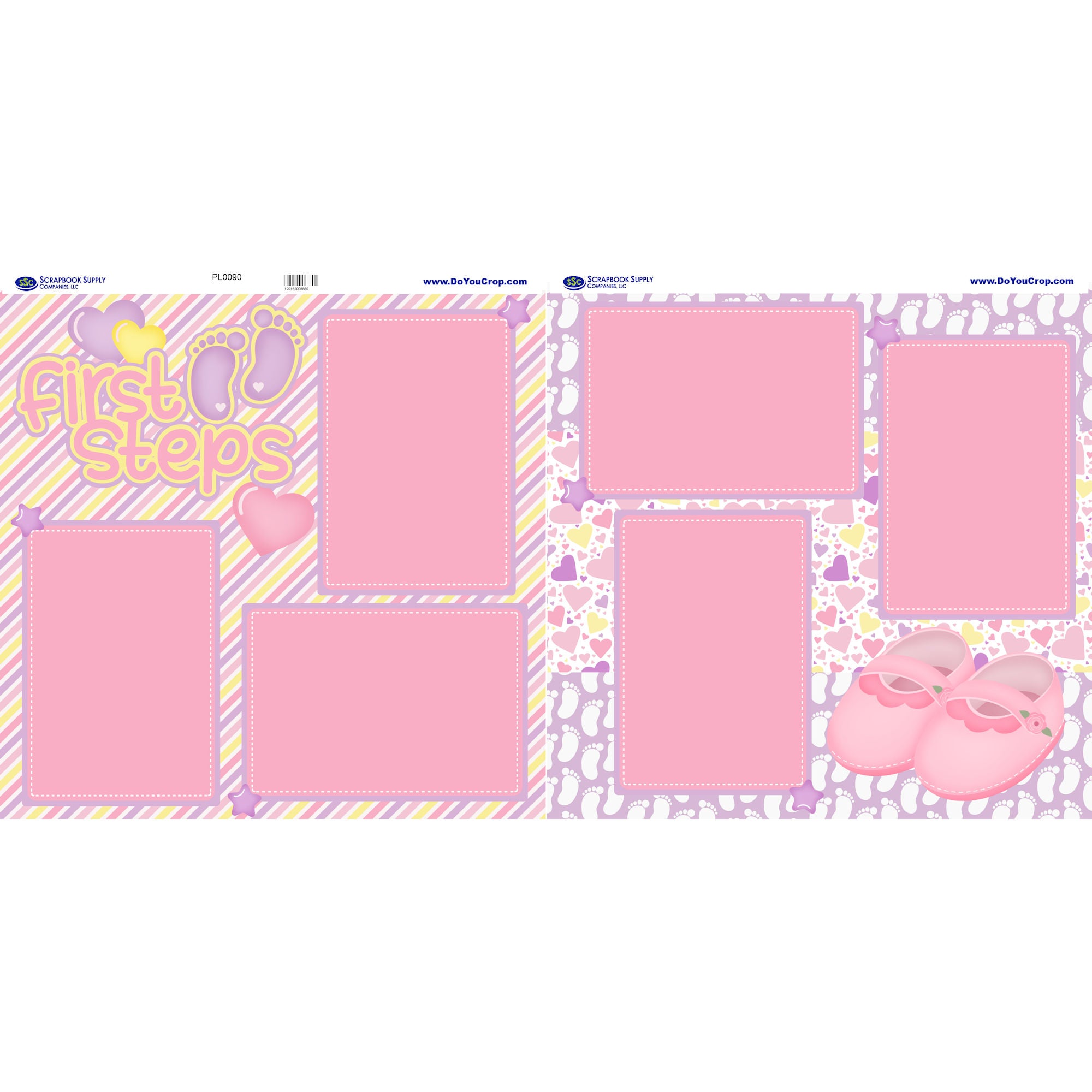 Baby's First Steps (2) - 12 x 12 Printed Scrapbook Pages by SSC Designs
