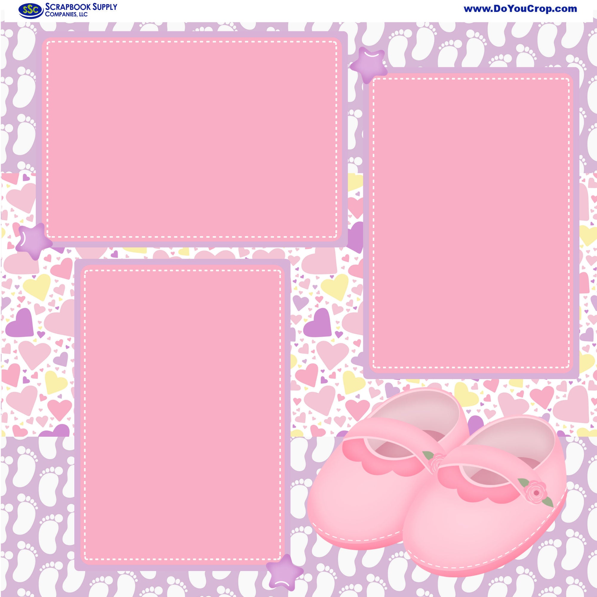 Baby's First Steps (2) - 12 x 12 Printed Scrapbook Pages by SSC Designs
