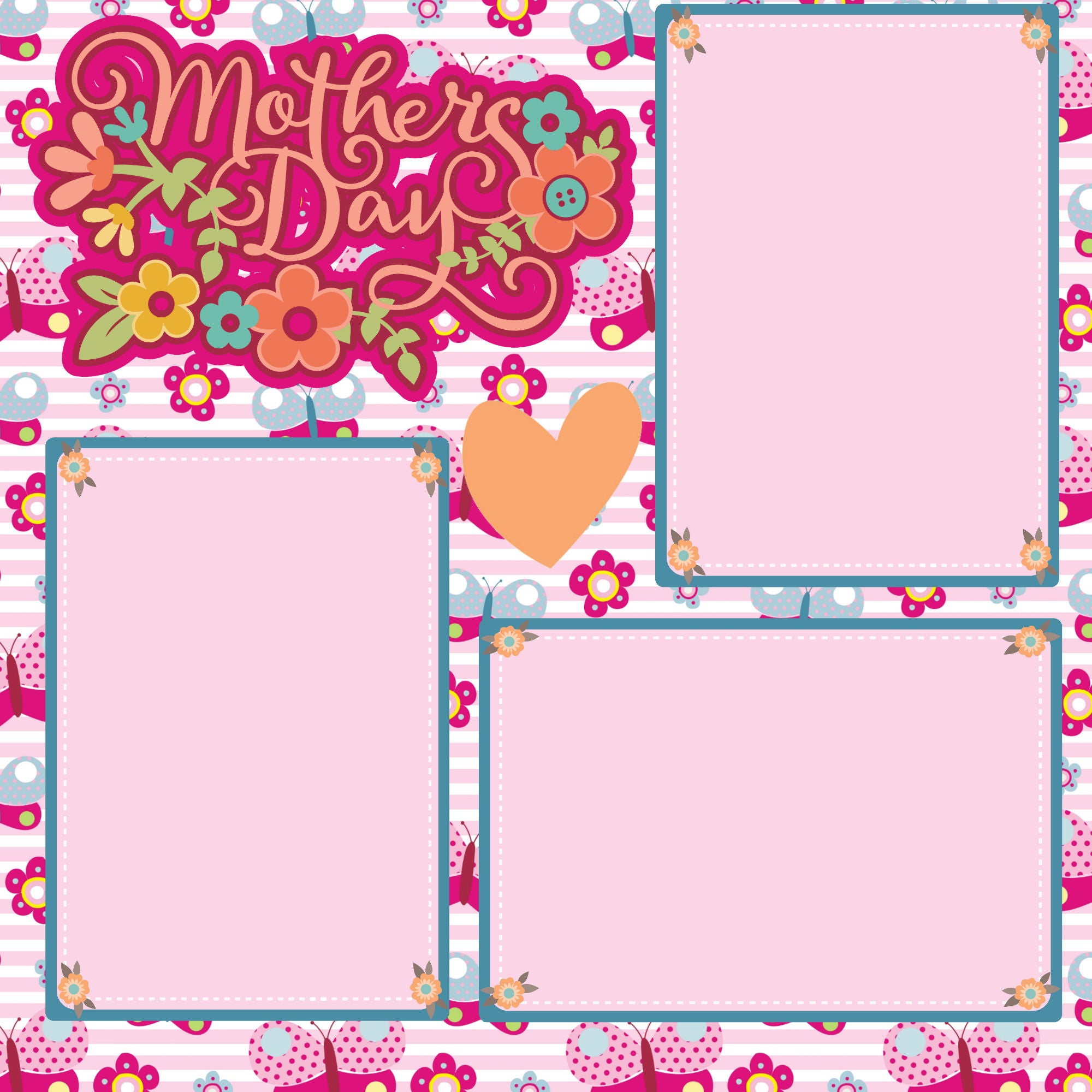 Mother's Day (2) - 12 x 12 Printed Scrapbook Pages by SSC Designs