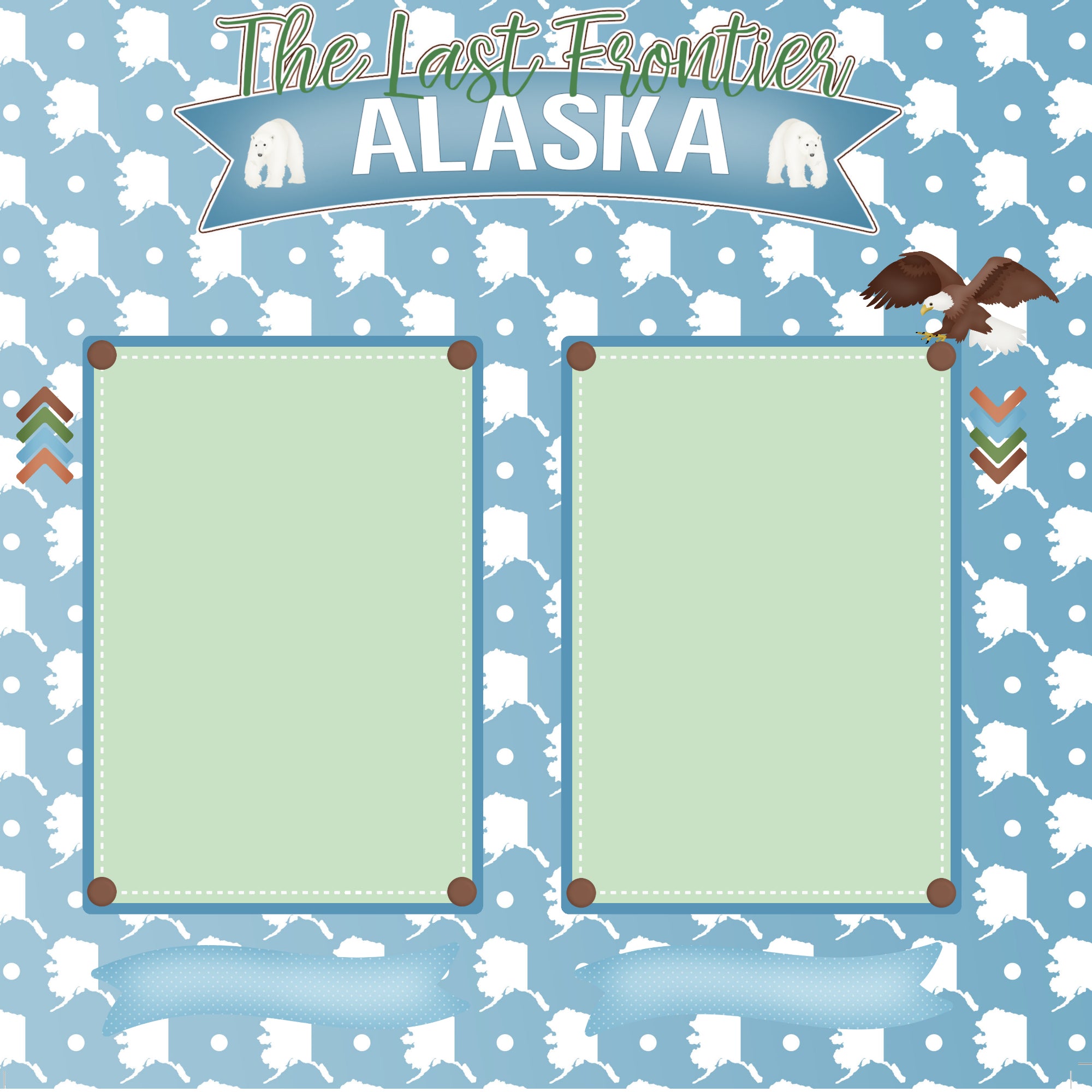 Alaska The Last Frontier (2) - 12 x 12 Printed Scrapbook Pages by SSC Designs