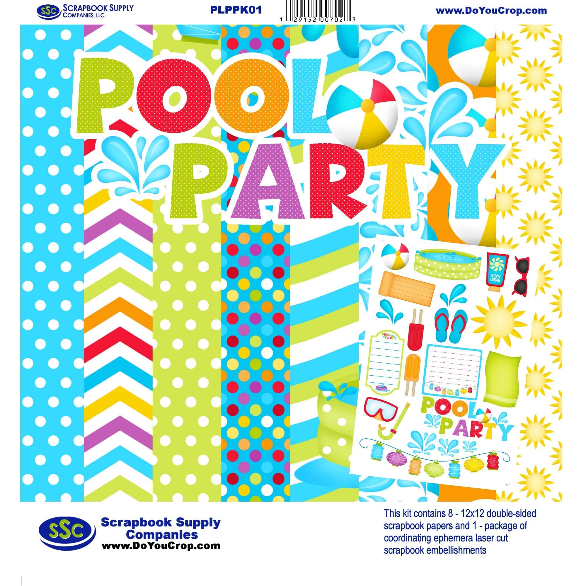 Pool Party 12 x 12 Scrapbook Paper & Embellishment Kit by SSC Designs