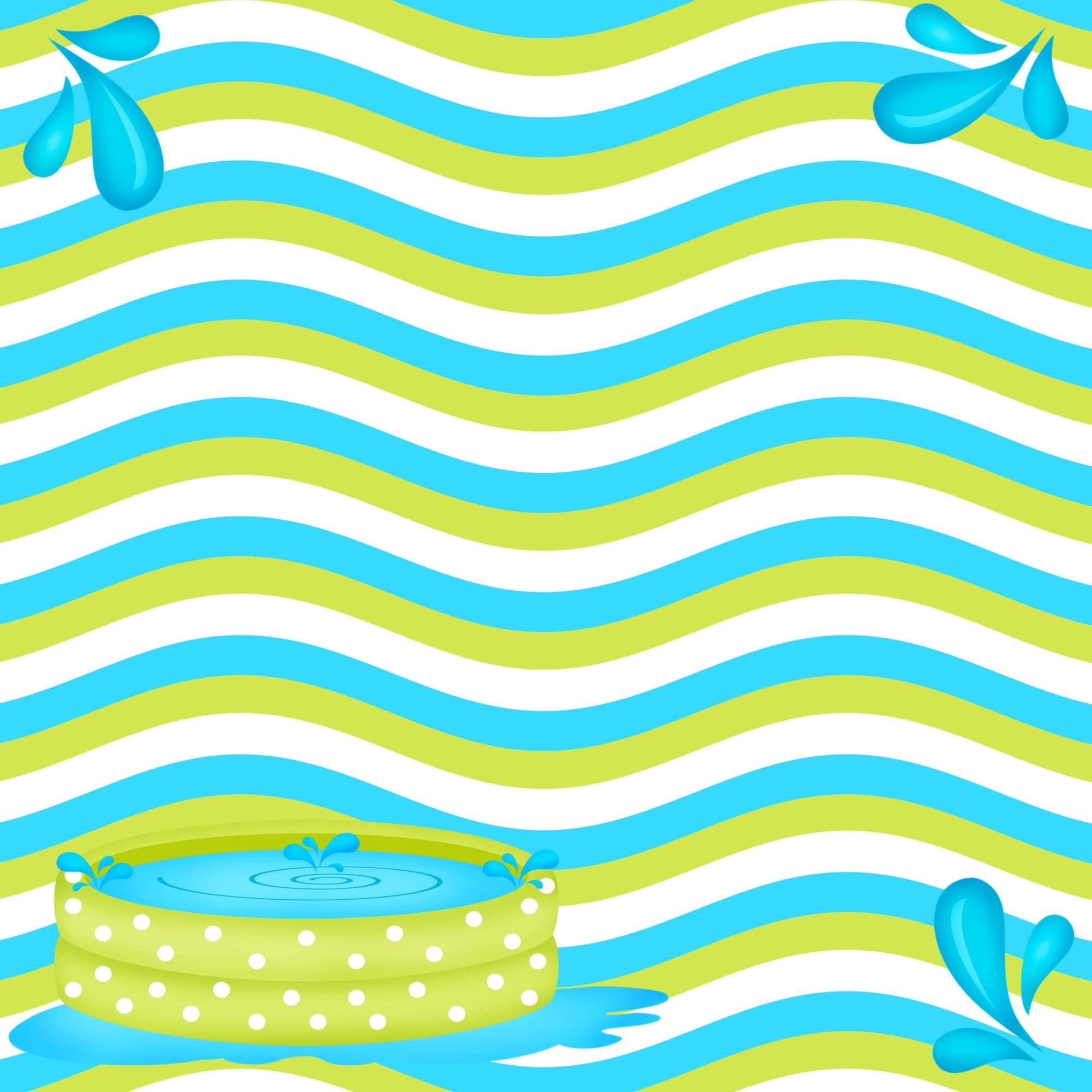 Pool Party Collection Pop Up Pool 12 x 12 Double-Sided Scrapbook Paper by SSC Designs - Scrapbook Supply Companies