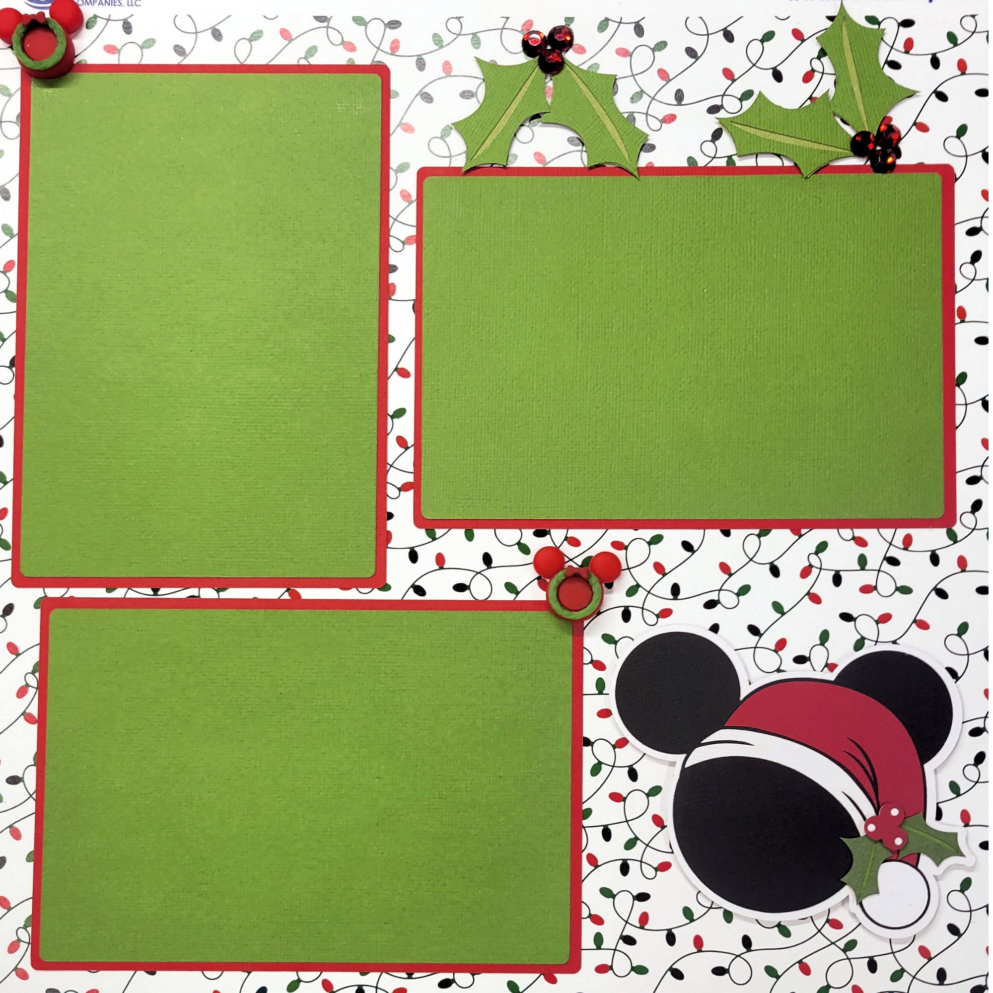 A Magical Christmas (2) - 12 x 12 Pages, Fully-Assembled & Hand-Crafted 3D Scrapbook Premade by SSC Designs