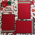 Merry Christmas Poinsettias 2 - 12 x 12 Pages, Fully-Assembled & Hand-Crafted 3D Scrapbook Premade by SSC Designs