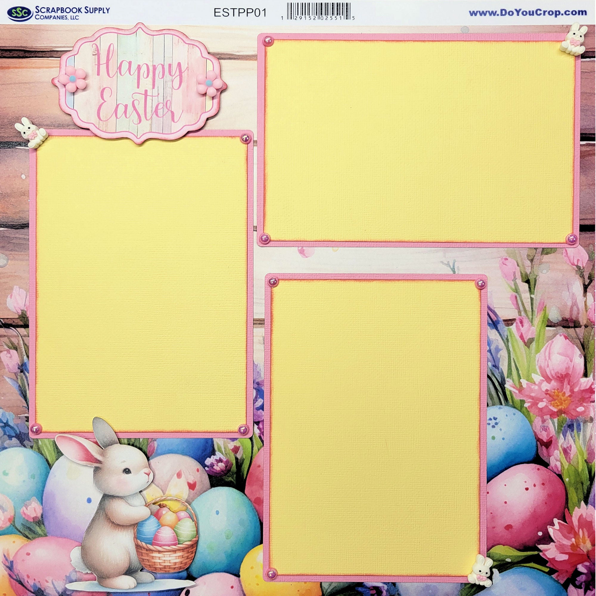 Easter Memories (2) - 12 x 12 Pages, Fully-Assembled & Hand-Crafted 3D Scrapbook Premade by SSC Designs