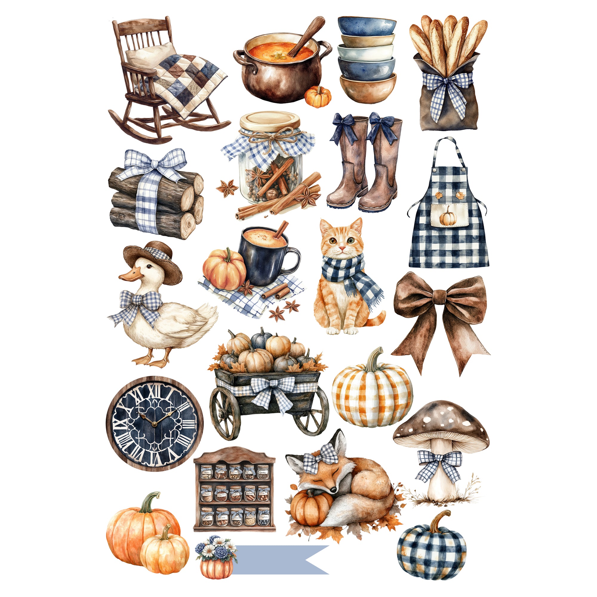 Pumpkin Cottage Collection Laser Cut Scrapbook Ephemera Embellishments by SSC Designs