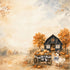 Pumpkin Cottage Collection Autumn Gatherings 12 x 12 Double-Sided Scrapbook Paper by SSC Designs