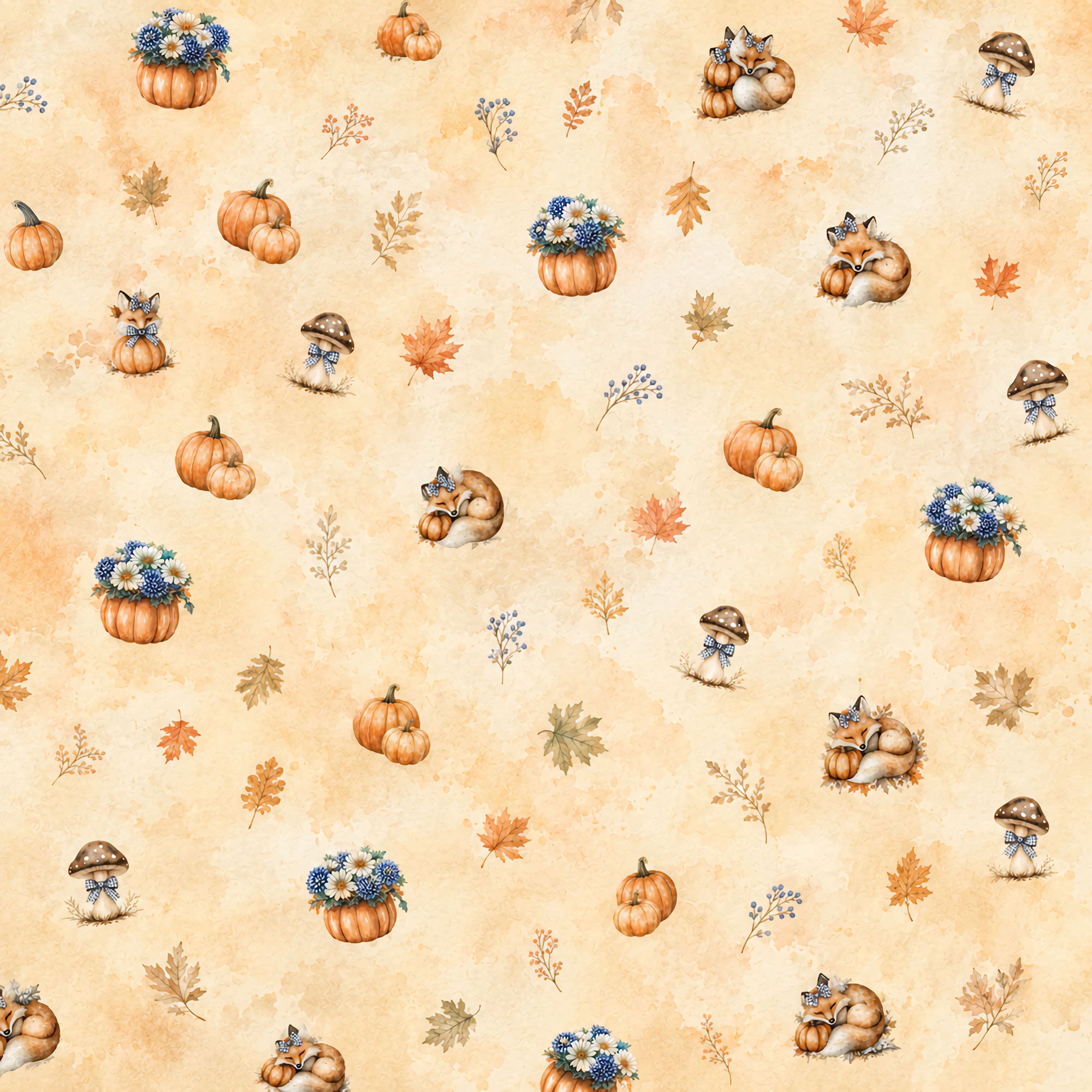 Pumpkin Cottage Collection Woodland Whimsy 12 x 12 Double-Sided Scrapbook Paper by SSC Designs