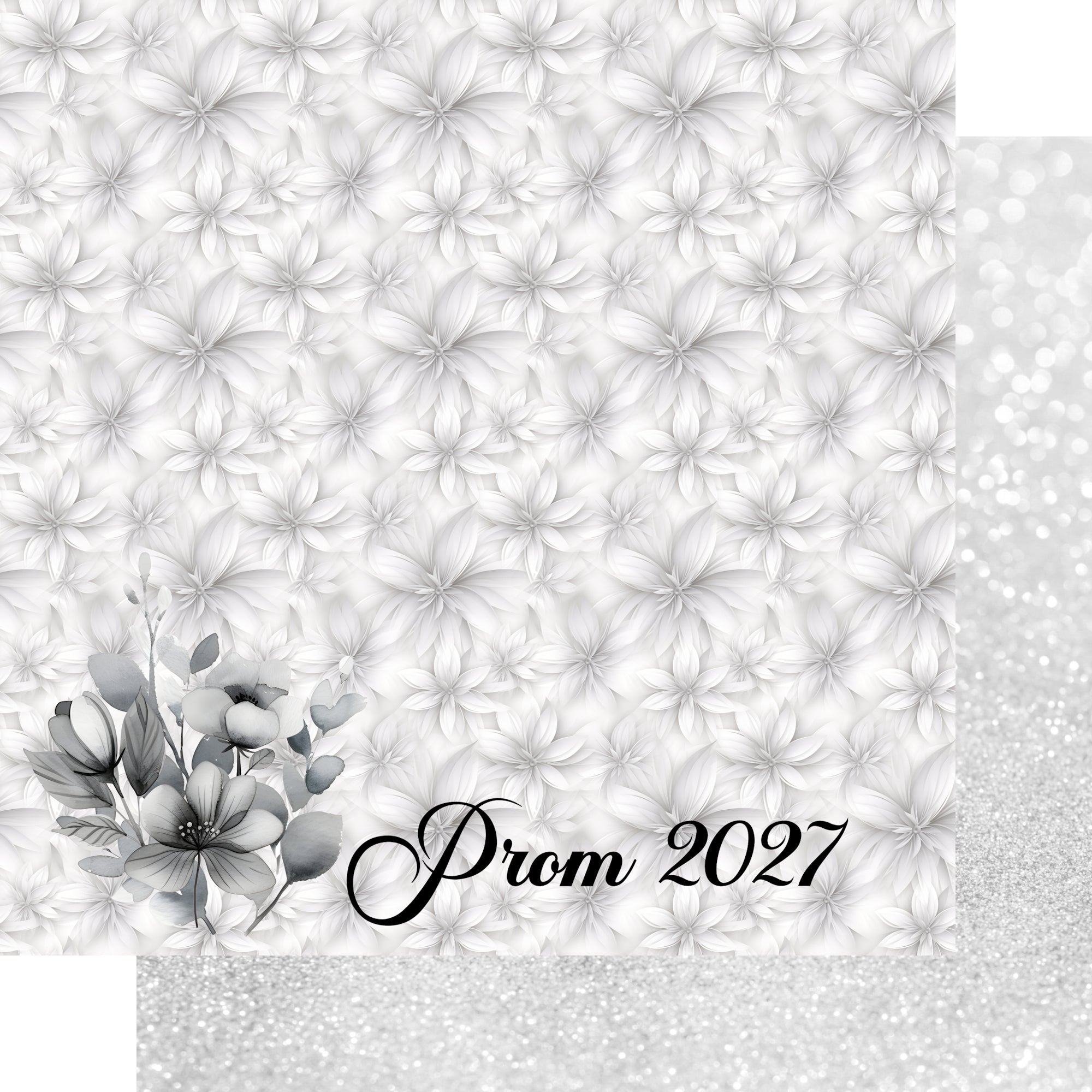 Prom Night Collection Prom 2027 12 x 12 Double-Sided Scrapbook Paper by SSC Designs