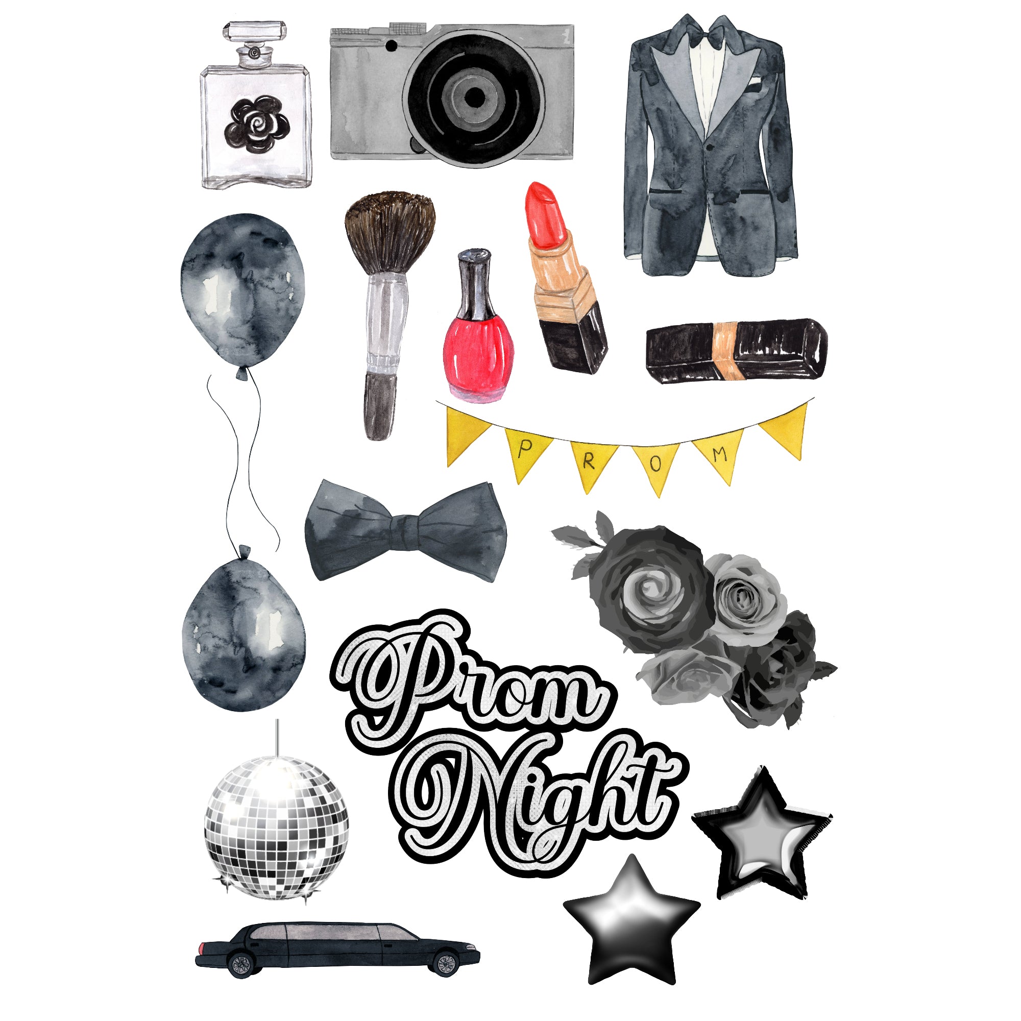 Prom Night Collection Scrapbook Laser Cut Embellishments by SSC Designs