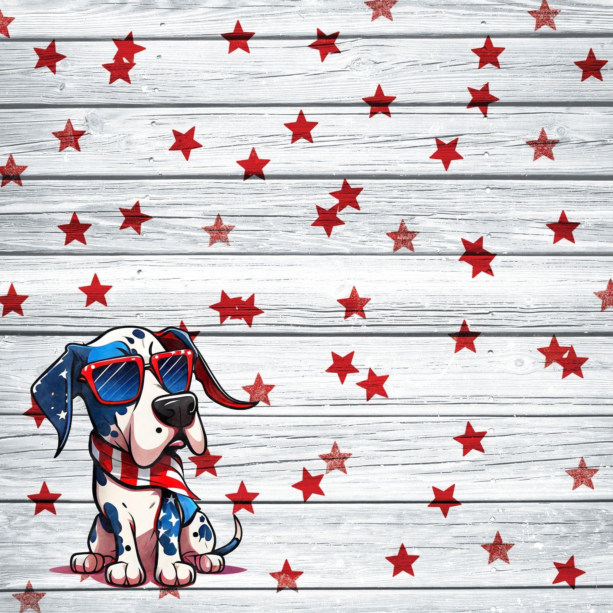 Patriotic Pups Collection Great Dane 12 x 12 Double-Sided Scrapbook Paper by SSC Designs - Scrapbook Supply Companies