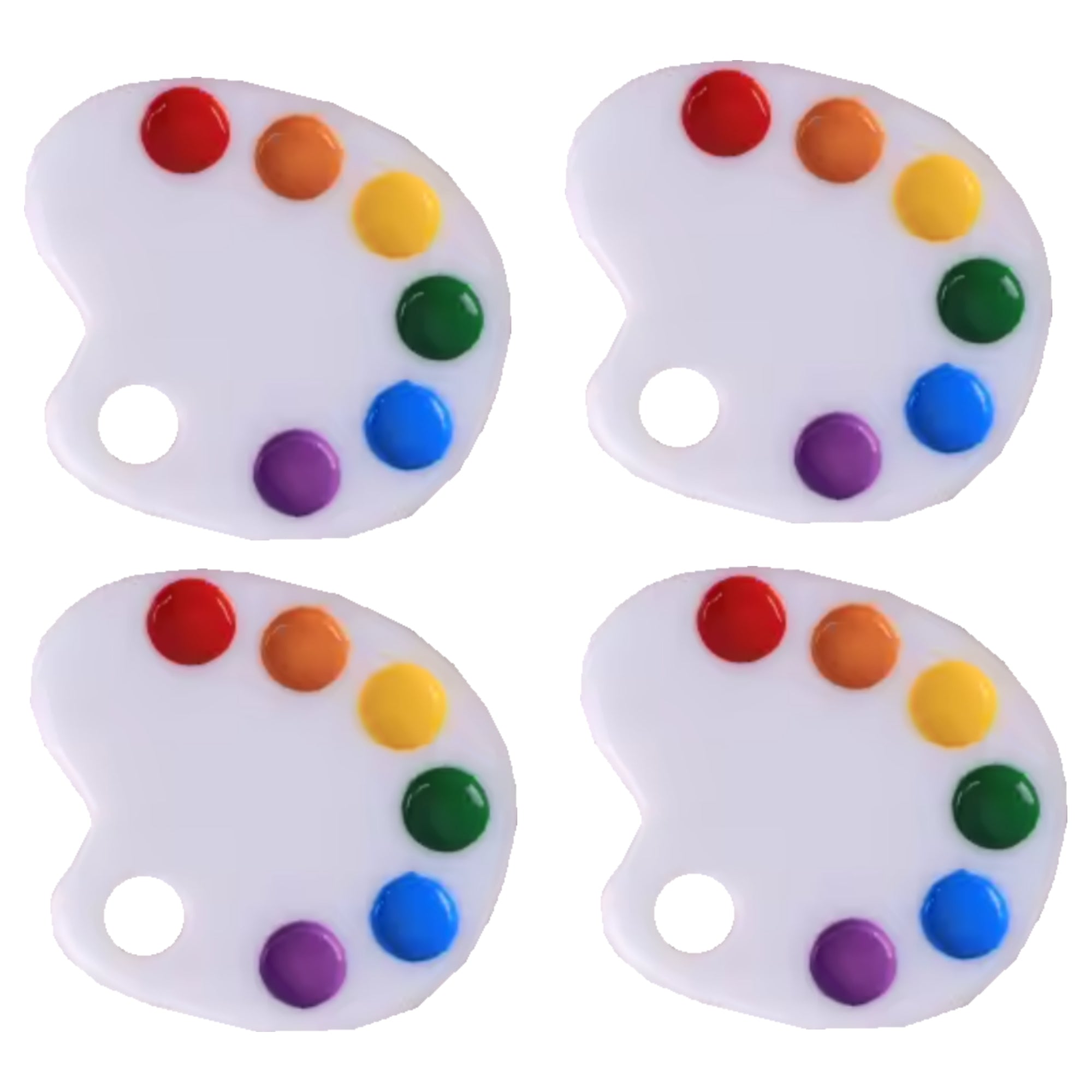 Paint Palette 1" Scrapbook Buttons by SSC Designs - 4/Pkg