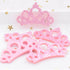 Princess Collection 1.5" Pink Glitter Crown Scrapbook Embellishments by SSC Designs - Pkg. of 10 - Scrapbook Supply Companies