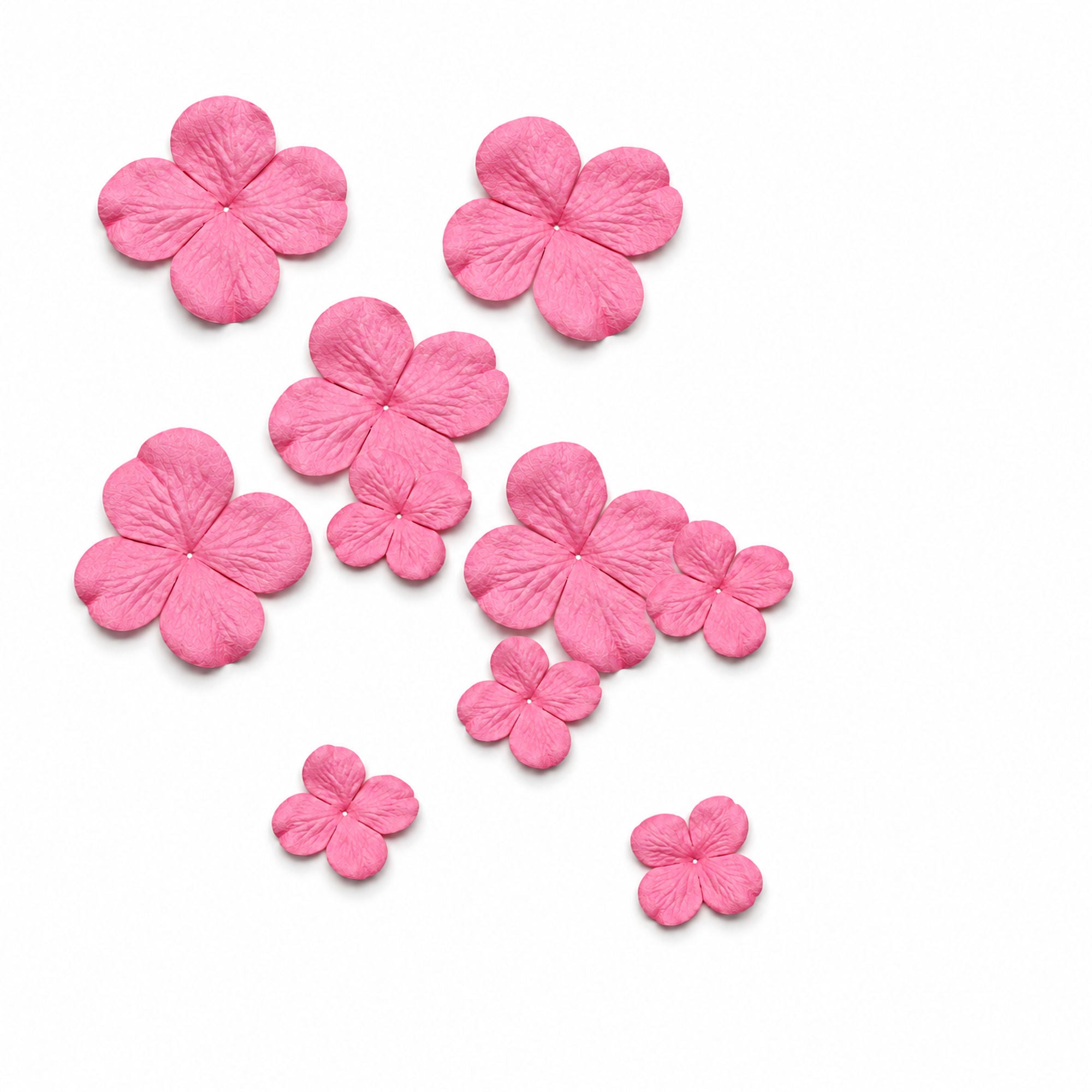 Petal Party Collection Pink 1", 1.75" Hydrangea Flowers - Pkg. of 20